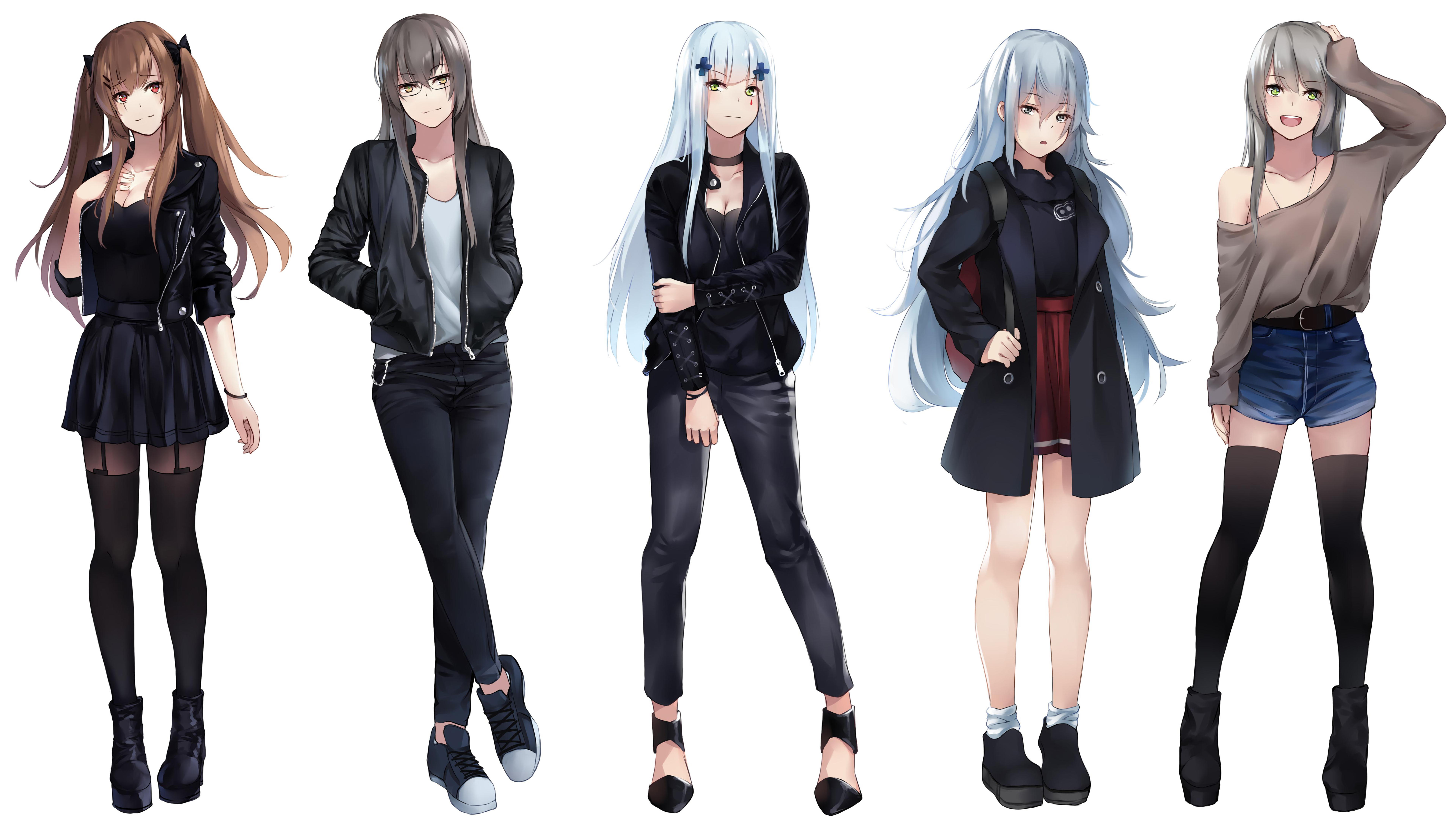 Girls Frontline characters in casual outfits HD Wallpaper