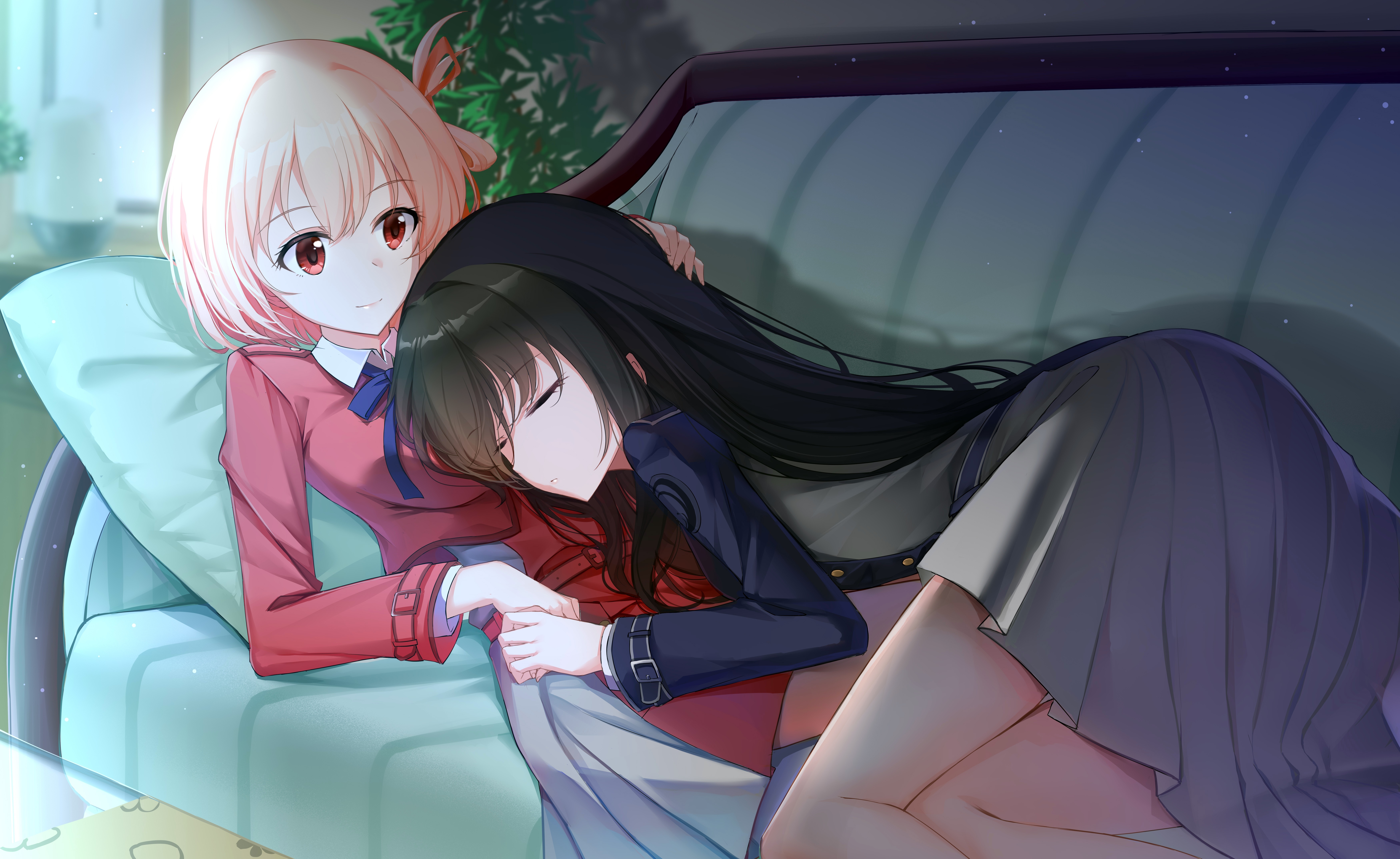 4K fan art of Lycoris Recoil's Chisato and Takina HD Wallpaper