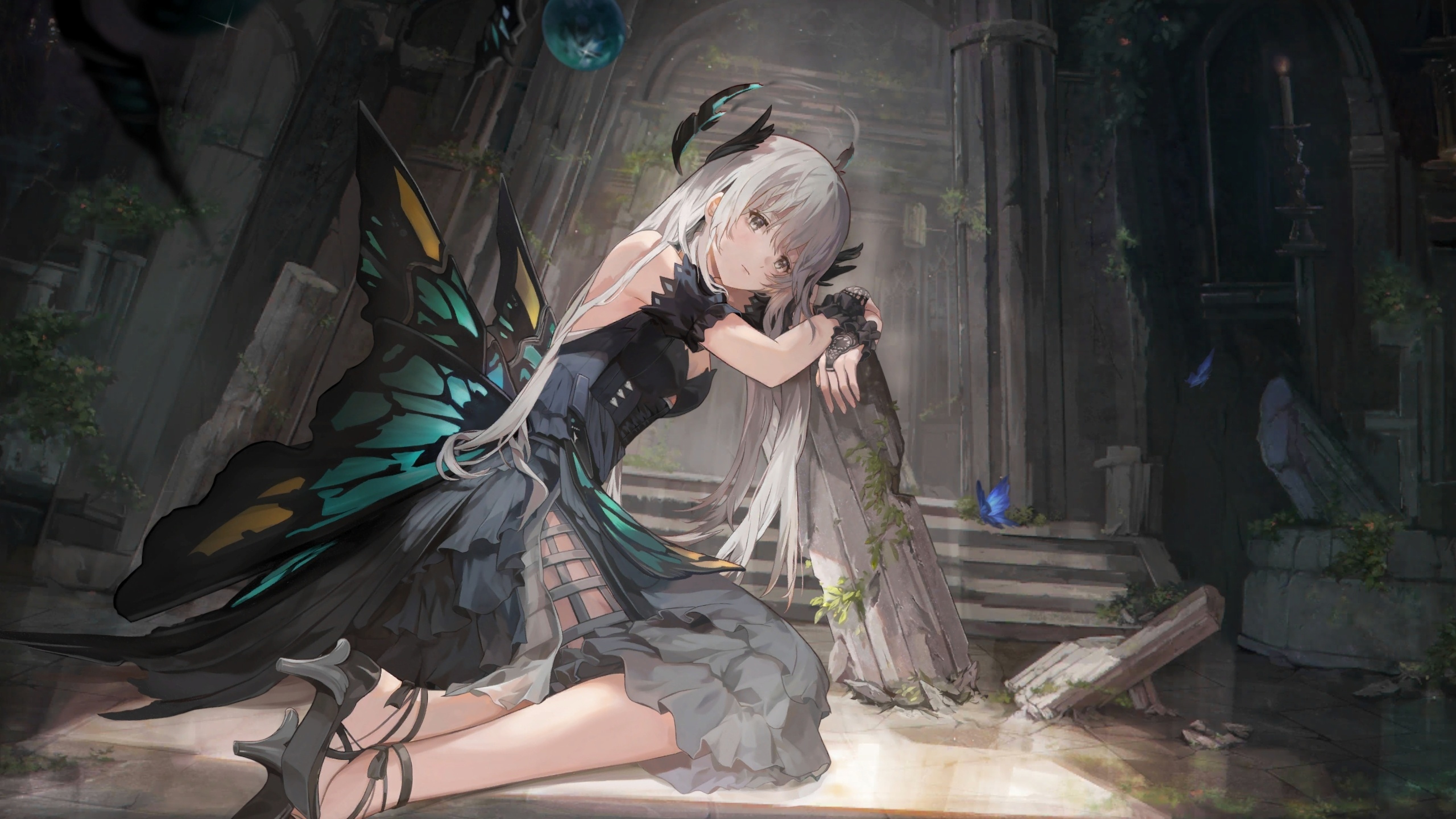 Liv with butterfly wings in Punishing: Gray Raven HD Wallpaper