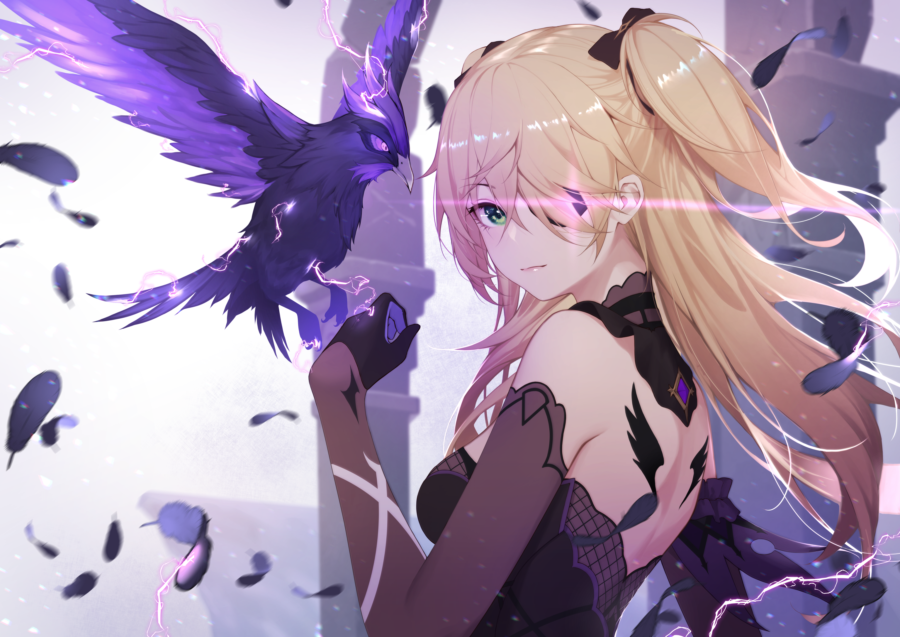 Fischl and Oz from Genshin Impact HD Wallpaper