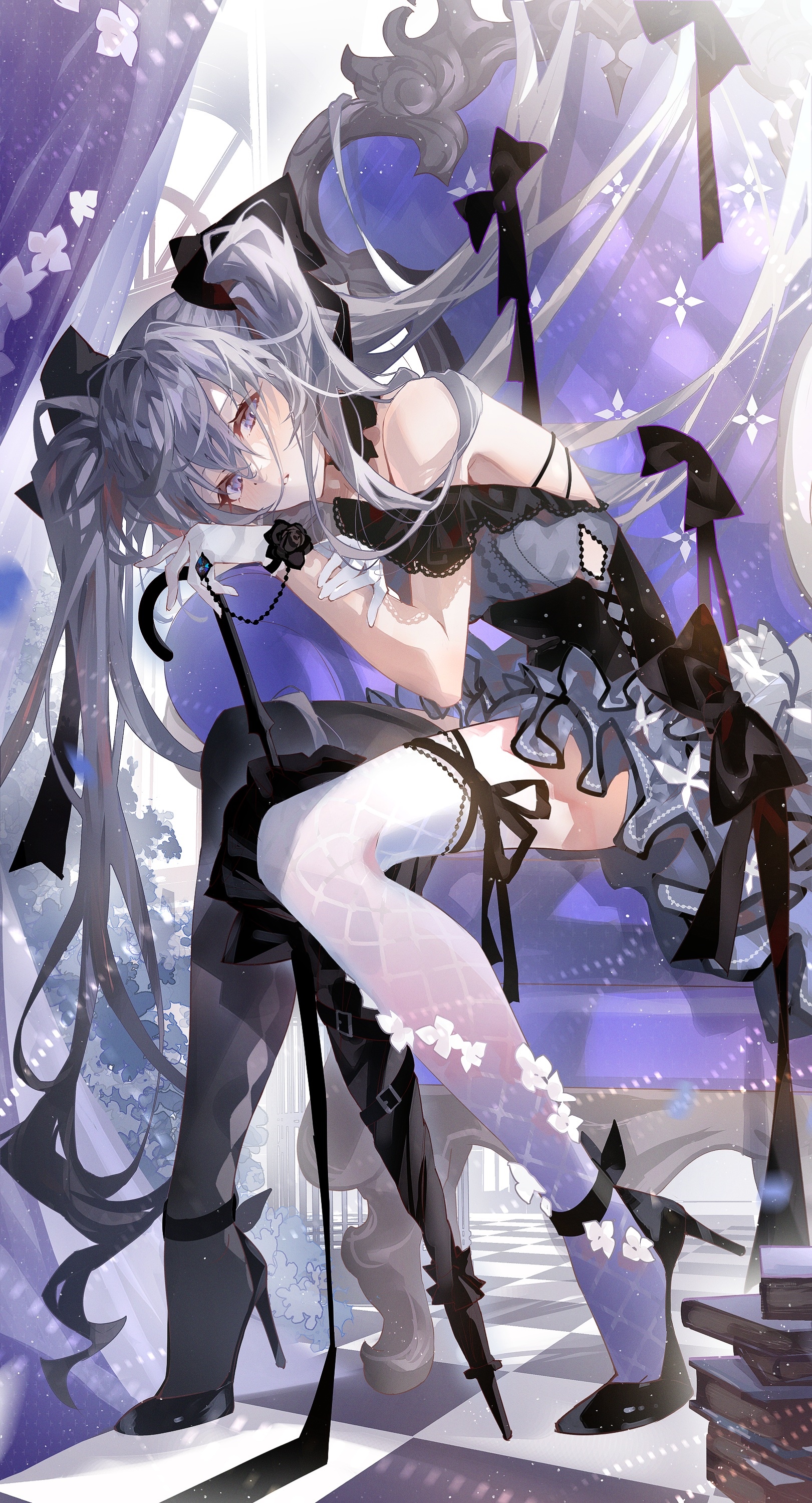 Hatsune Miku in Gothic Lolita Dress HD Phone Wallpaper