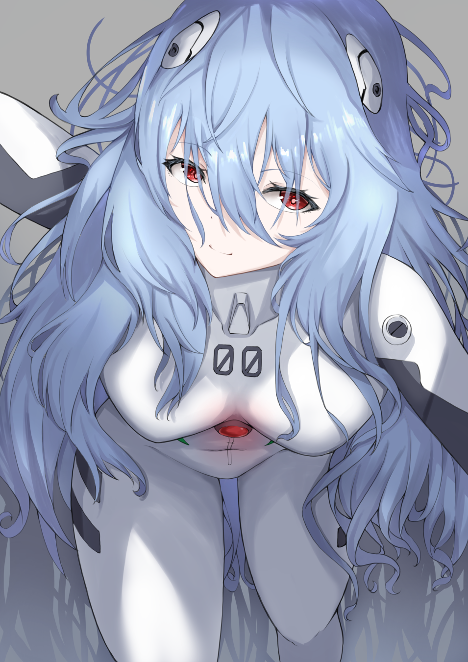 Ayanami Rei in a white bodysuit from Evangelion HD Phone Wallpaper