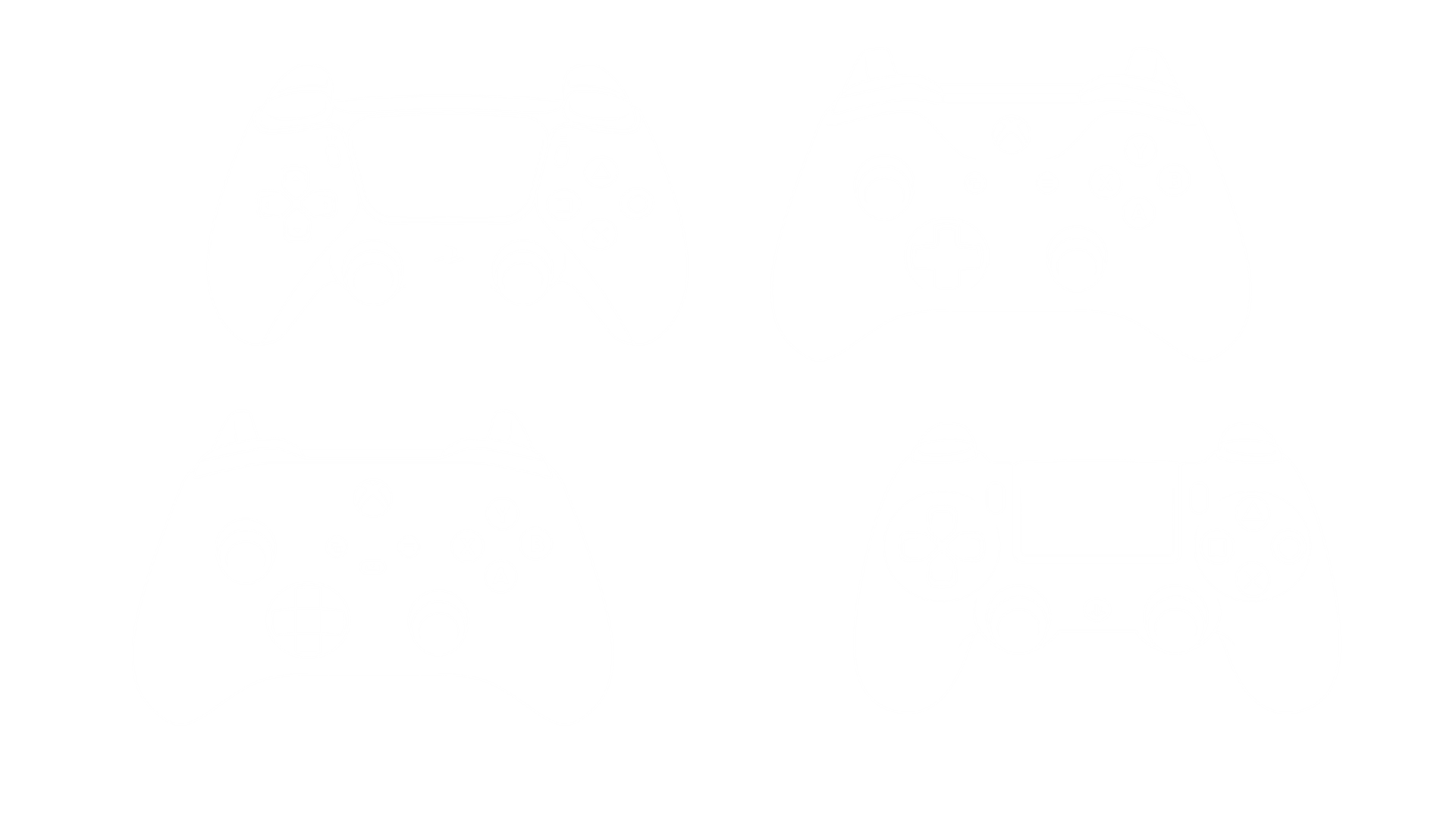 PlayStation and Xbox Controllers on Black Background HD Wallpaper