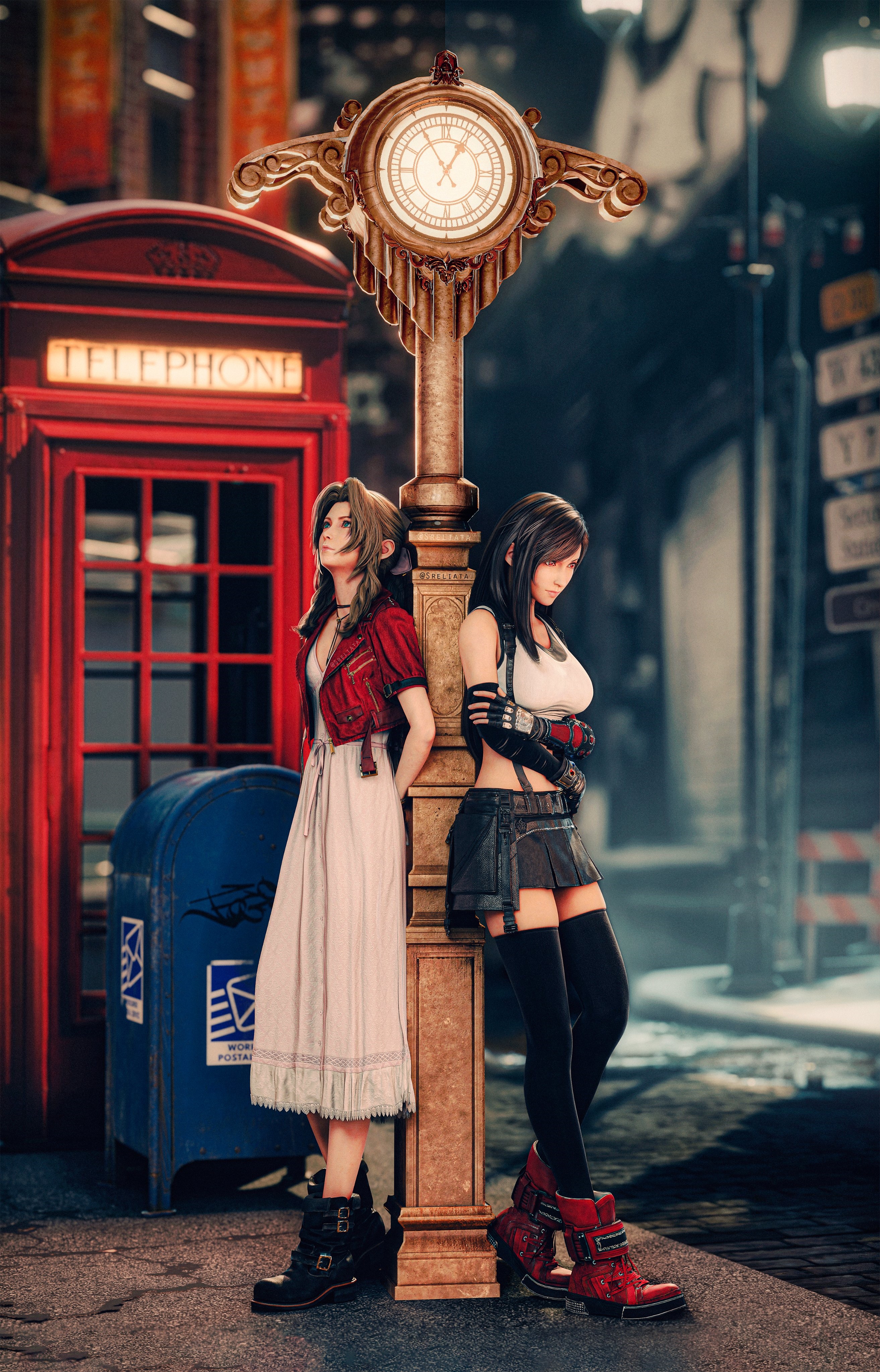 Tifa Lockhart and Aerith Gainsborough in Final Fantasy VII HD Phone Wallpaper