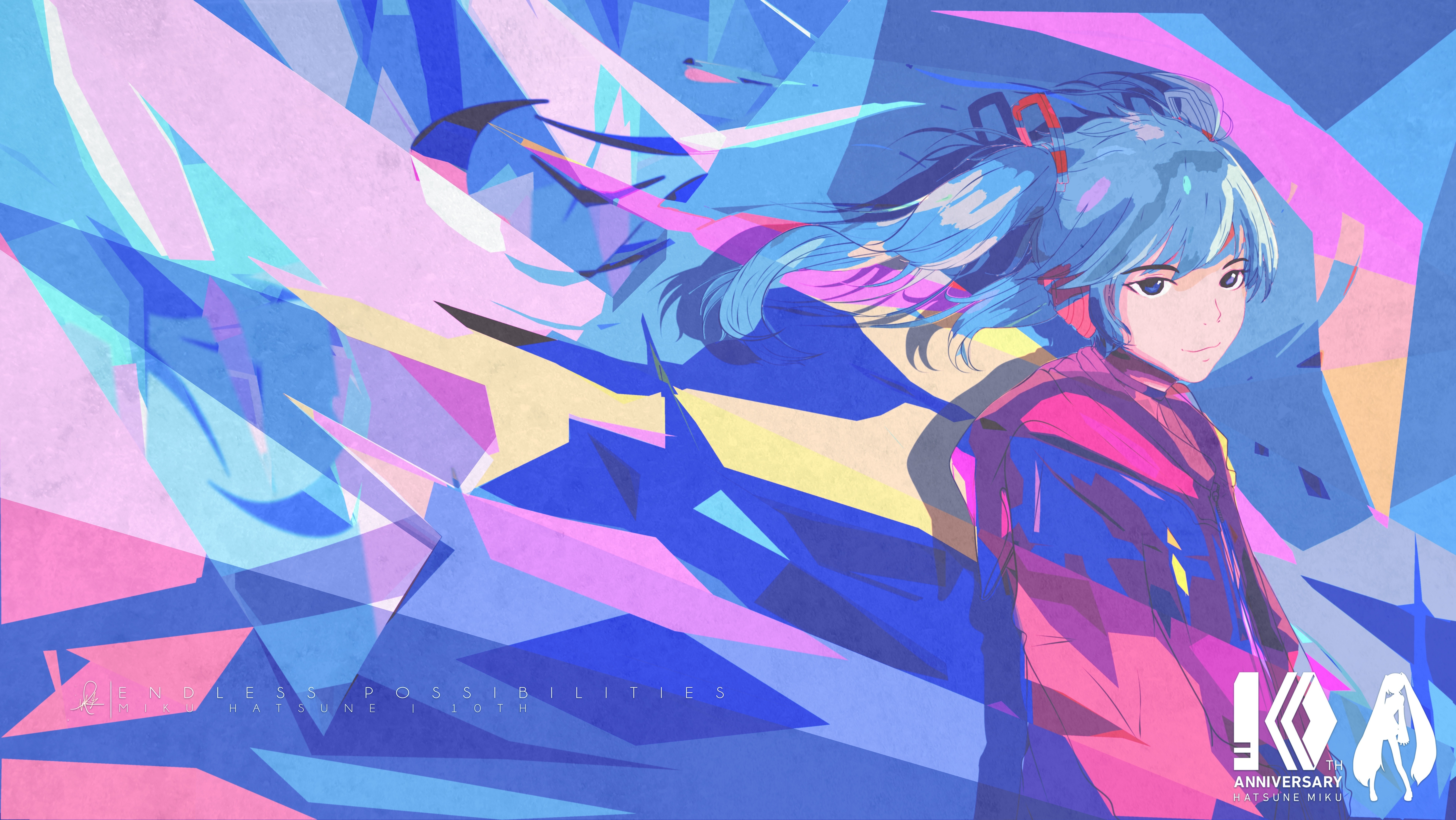 Hatsune Miku 10th Anniversary 4K HD Wallpaper
