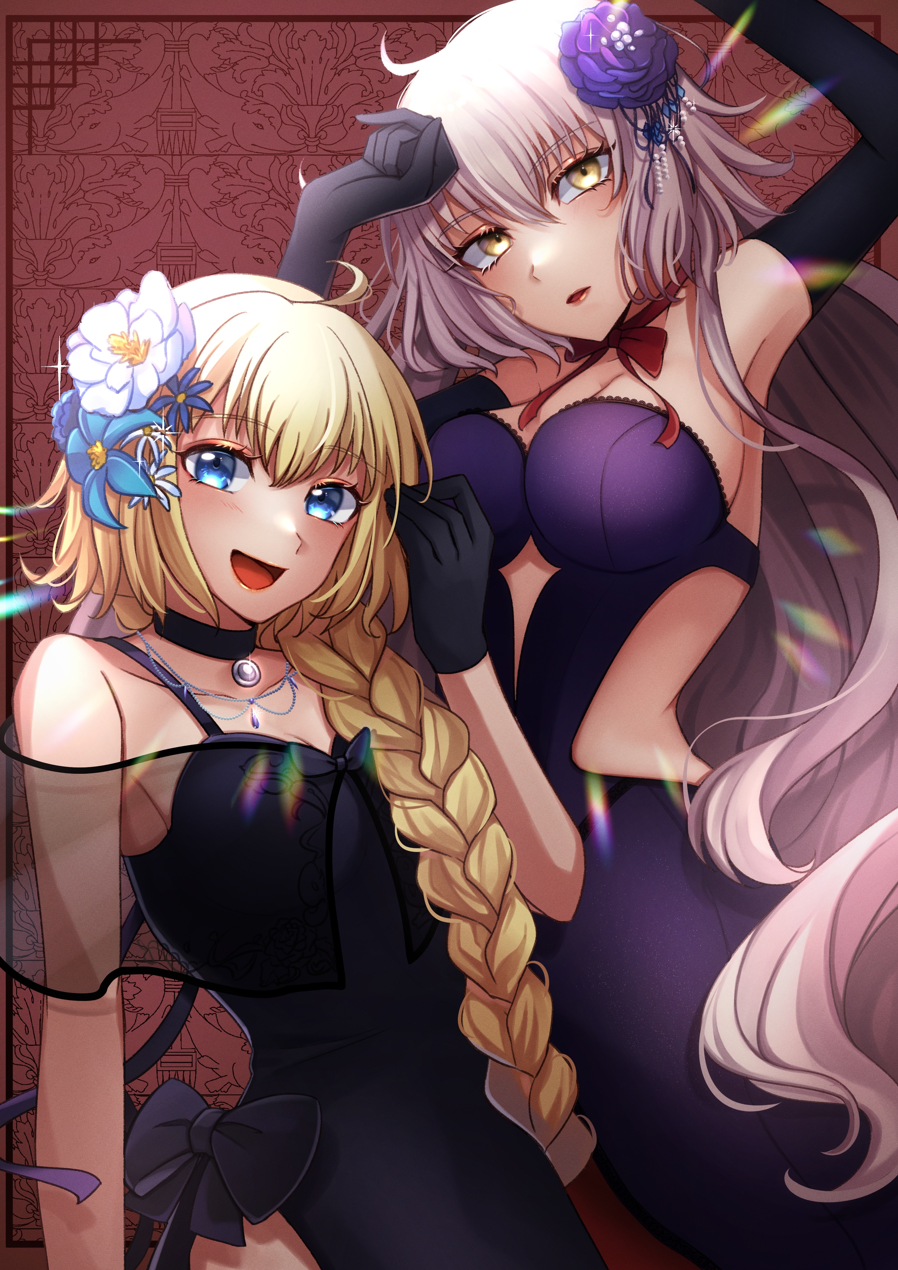 Jeanne d'Arc and Ruler from Fate/Grand Order HD Phone Wallpaper