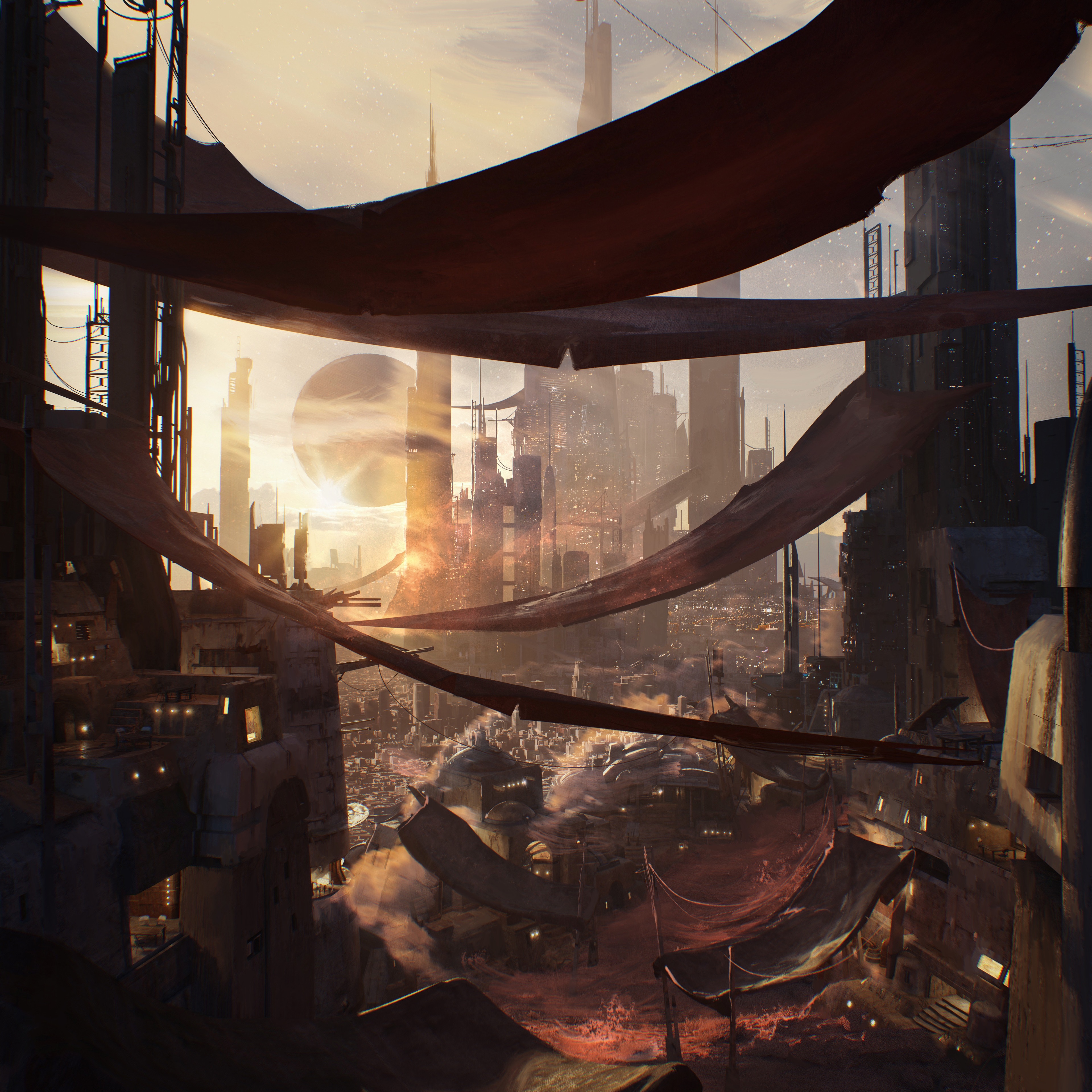 4K futuristic cityscape by Idil Dursun HD Wallpaper