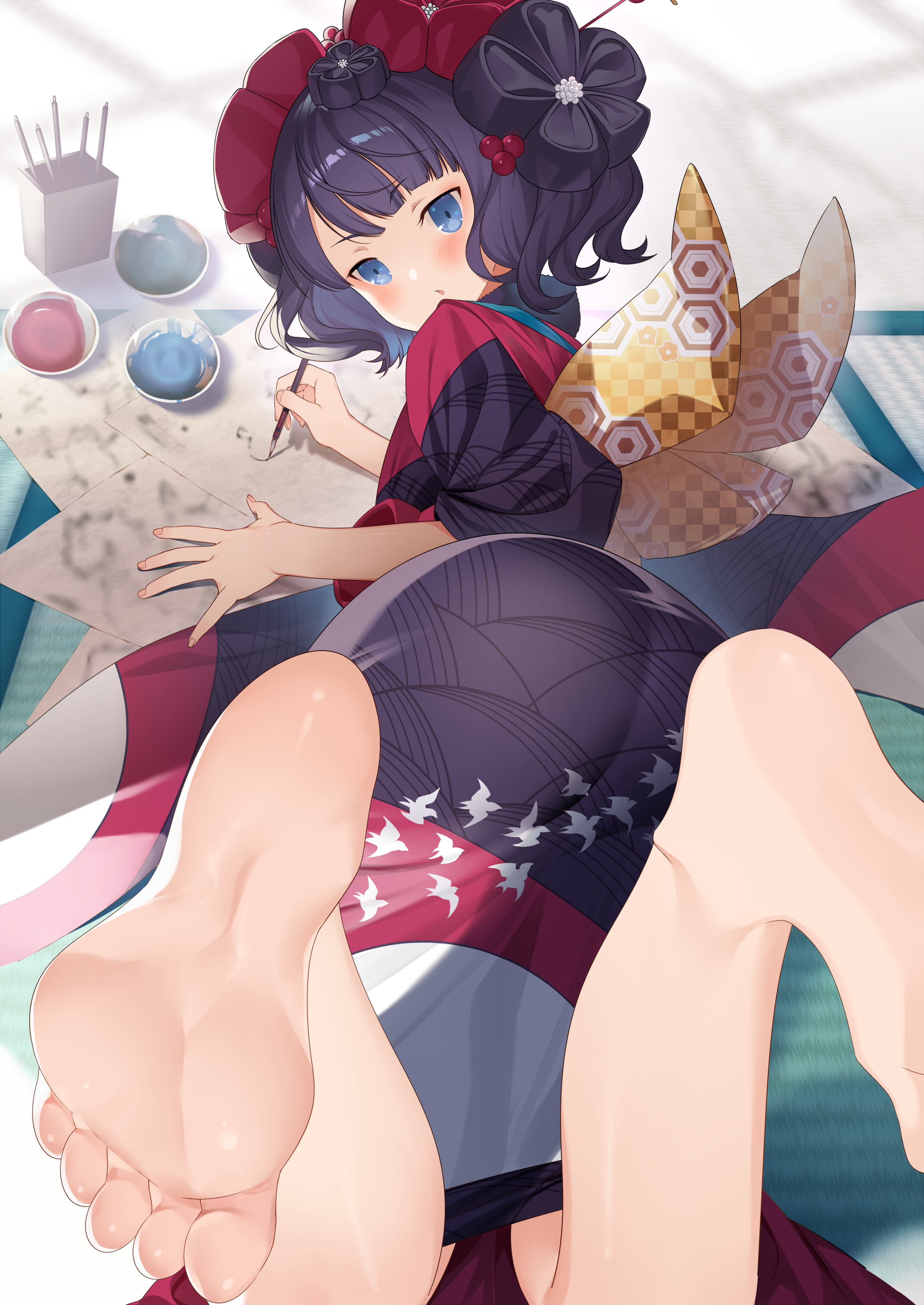 Katsushika Hokusai from Fate/Grand Order painting HD Phone Wallpaper