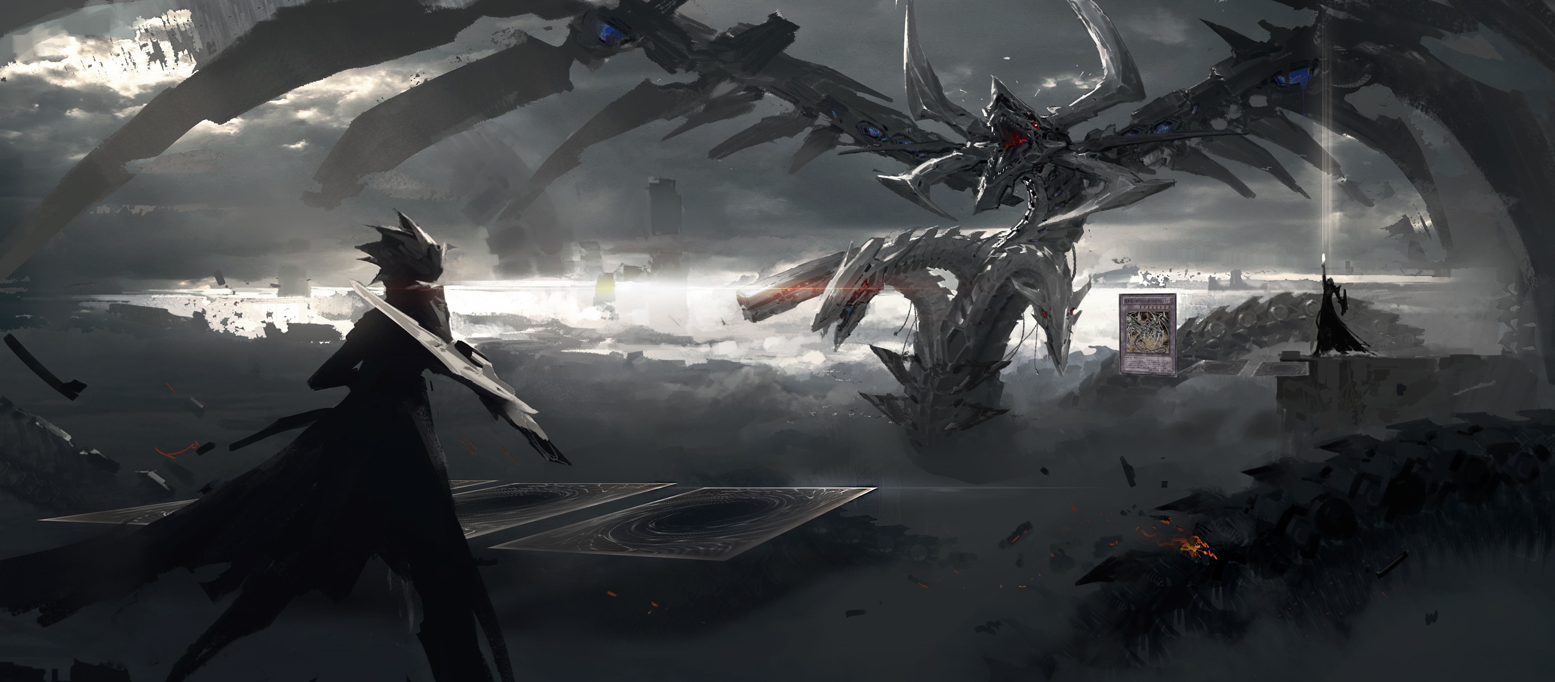 Yu-Gi-Oh! Cyberdark Dragon Battle HD Wallpaper