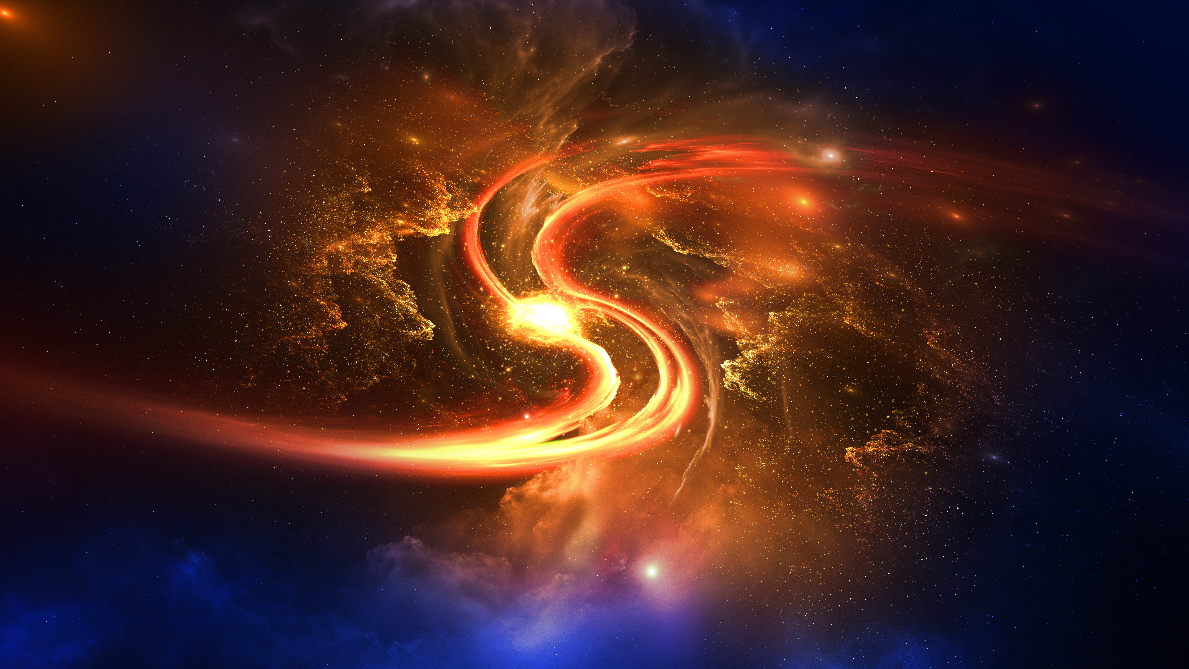 4K space art nebula galaxy illustration HD Wallpaper