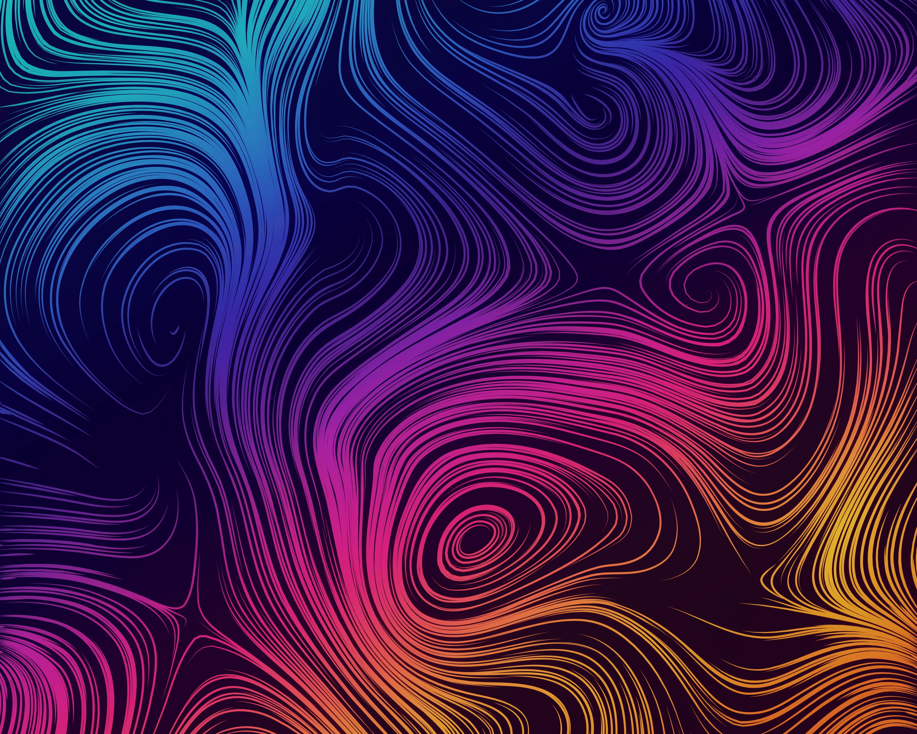 Colorful abstract swirling lines HD Wallpaper