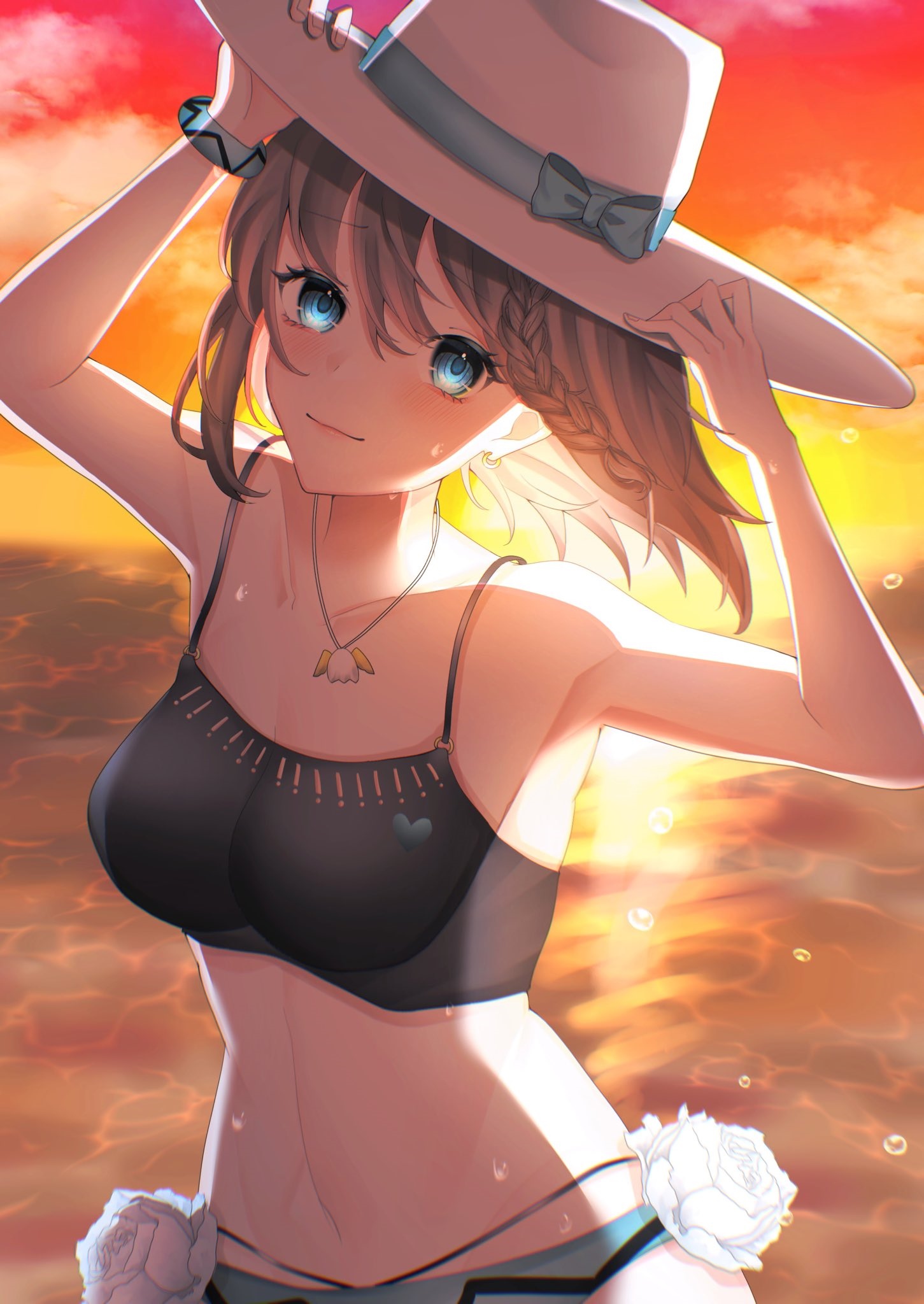 Charlotte Corday in a Bikini with a Hat HD Phone Wallpaper
