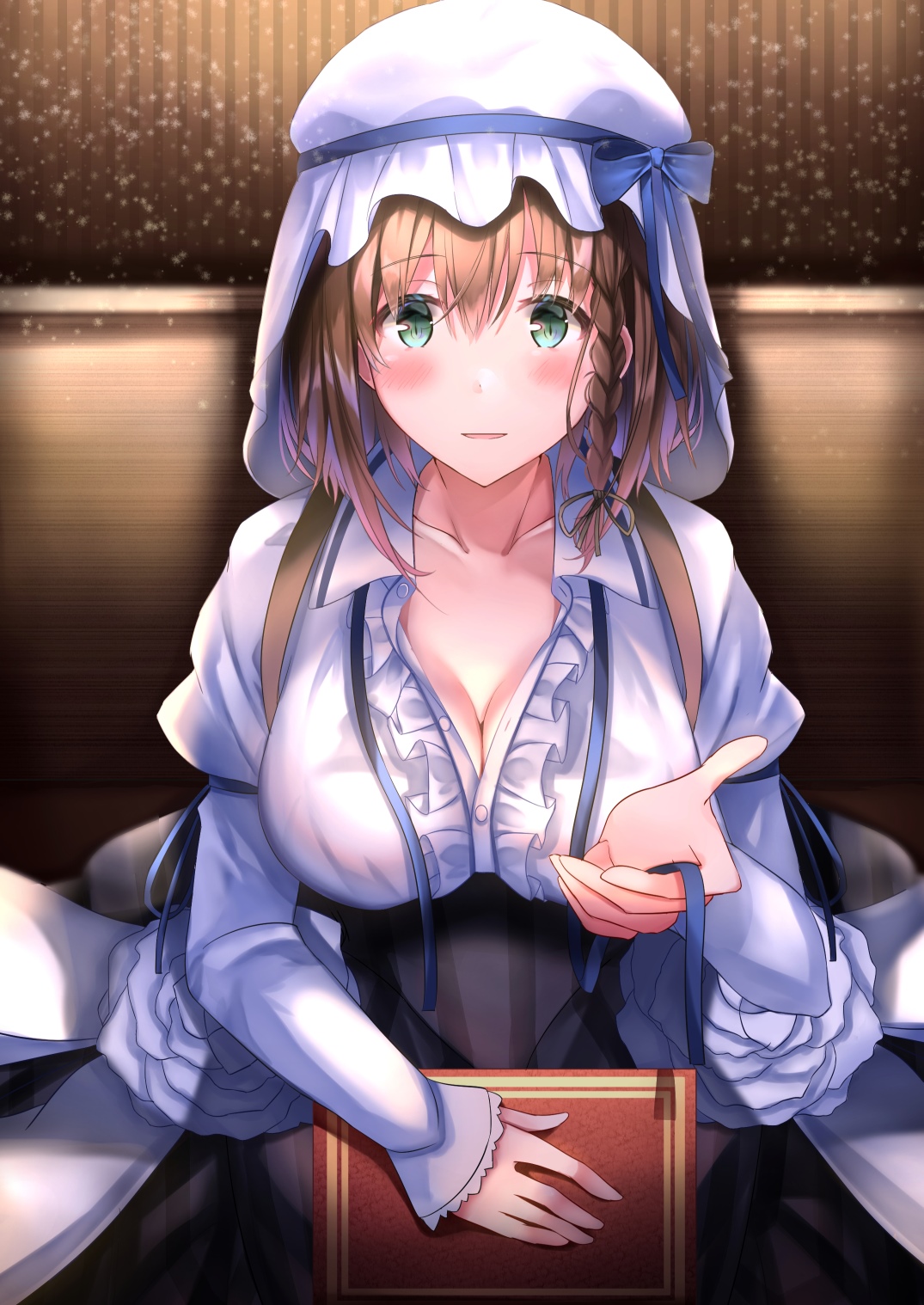 Charlotte Corday from Fate/Grand Order holding a book HD Phone Wallpaper