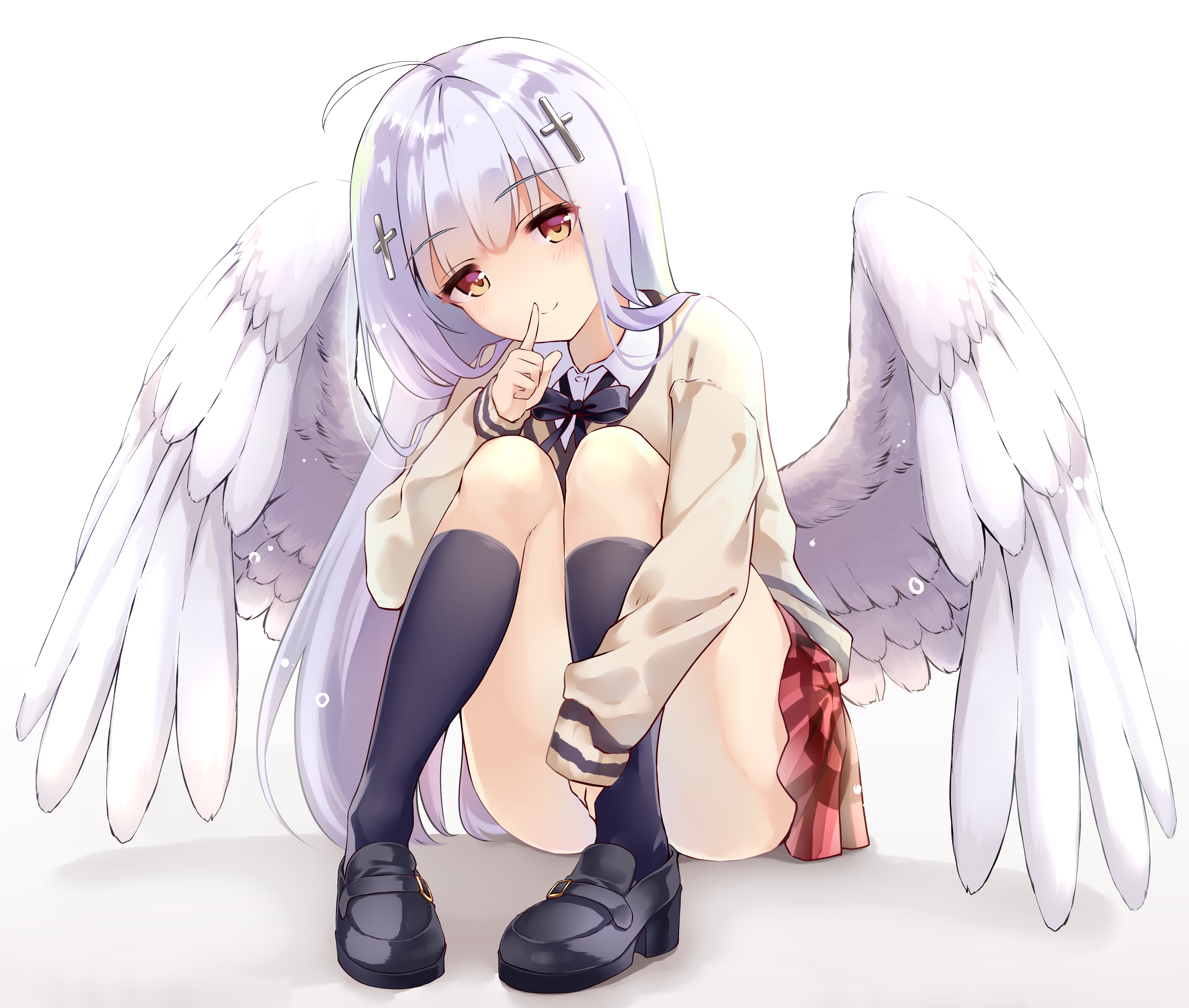 4K Raphiel Shiraha Ainsworth from Gabriel Dropout with wings HD Wallpaper