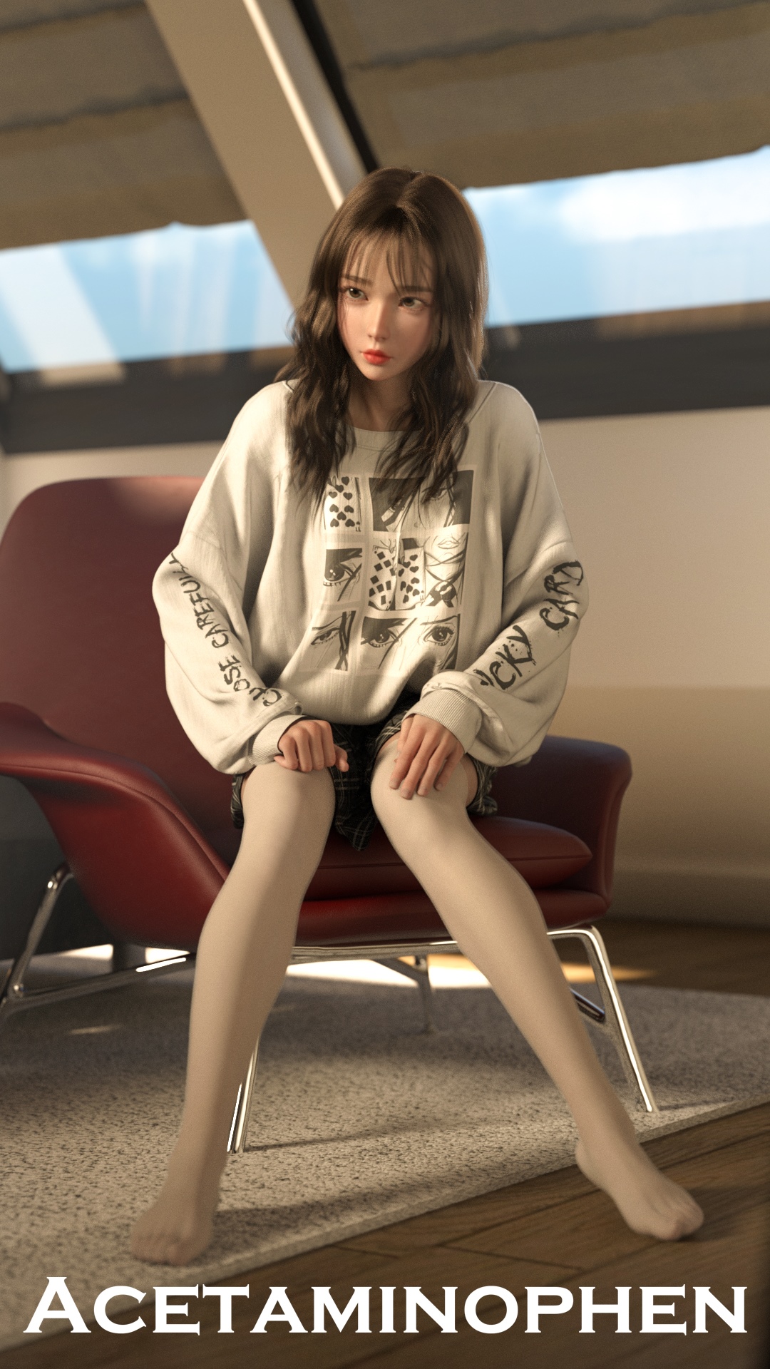 Asian woman sitting on a chair HD Phone Wallpaper
