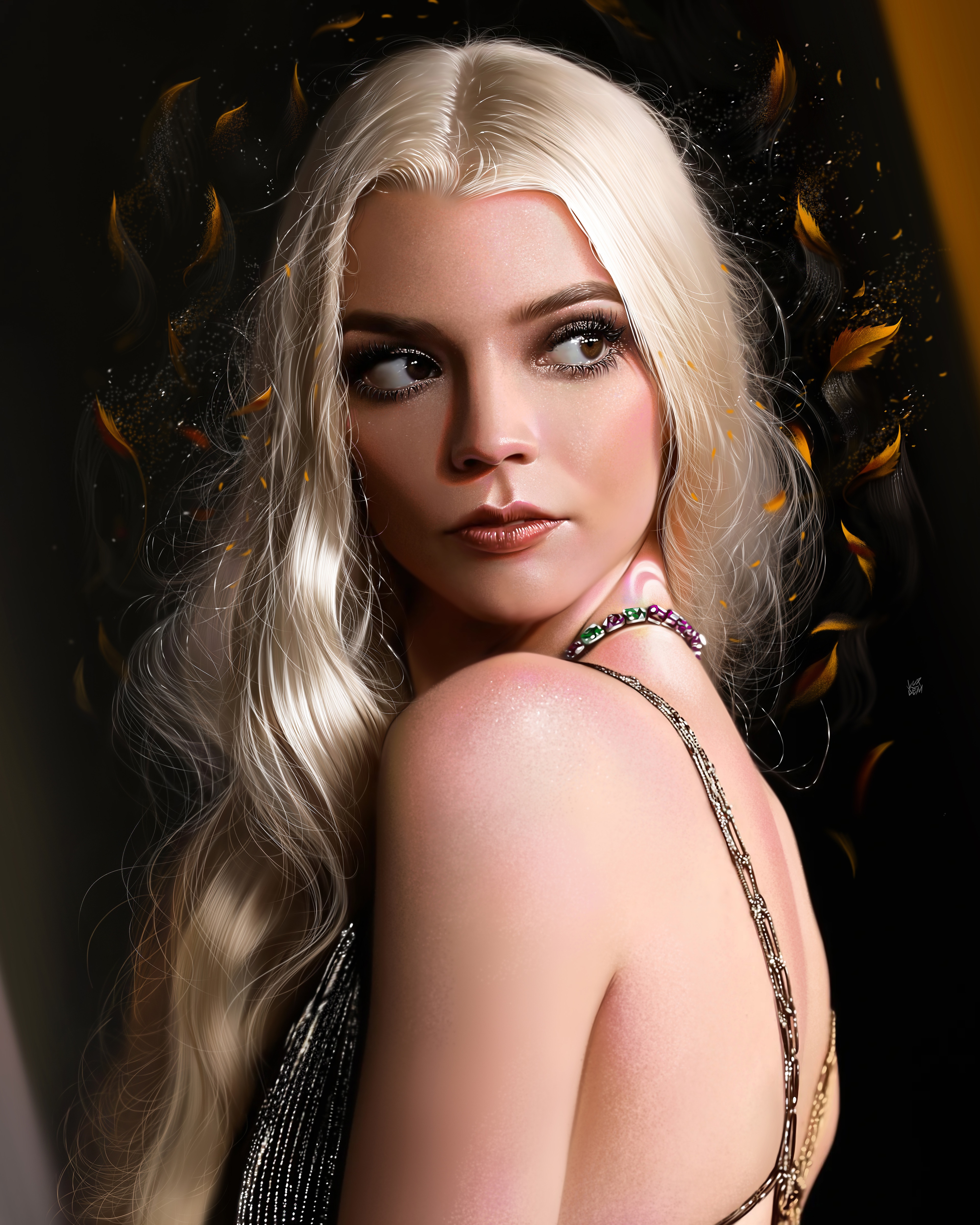 Anya Taylor-Joy blonde actress portrait HD Phone Wallpaper