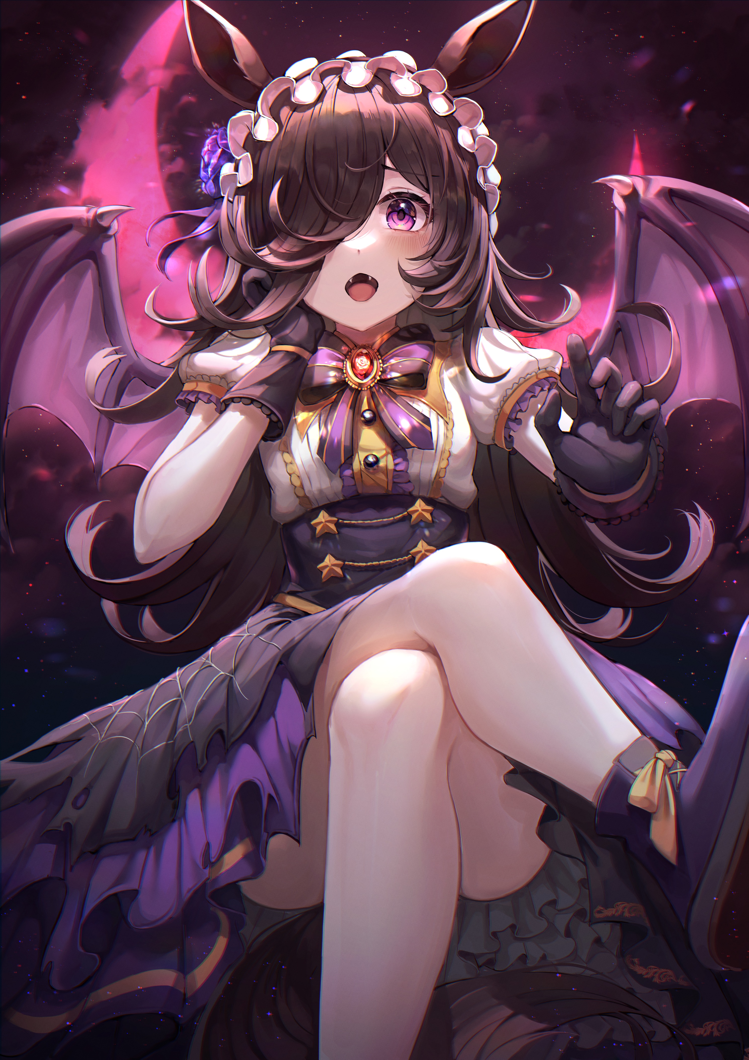 Uma Musume Pretty Derby: Rice Shower with Bat Wings HD Phone Wallpaper