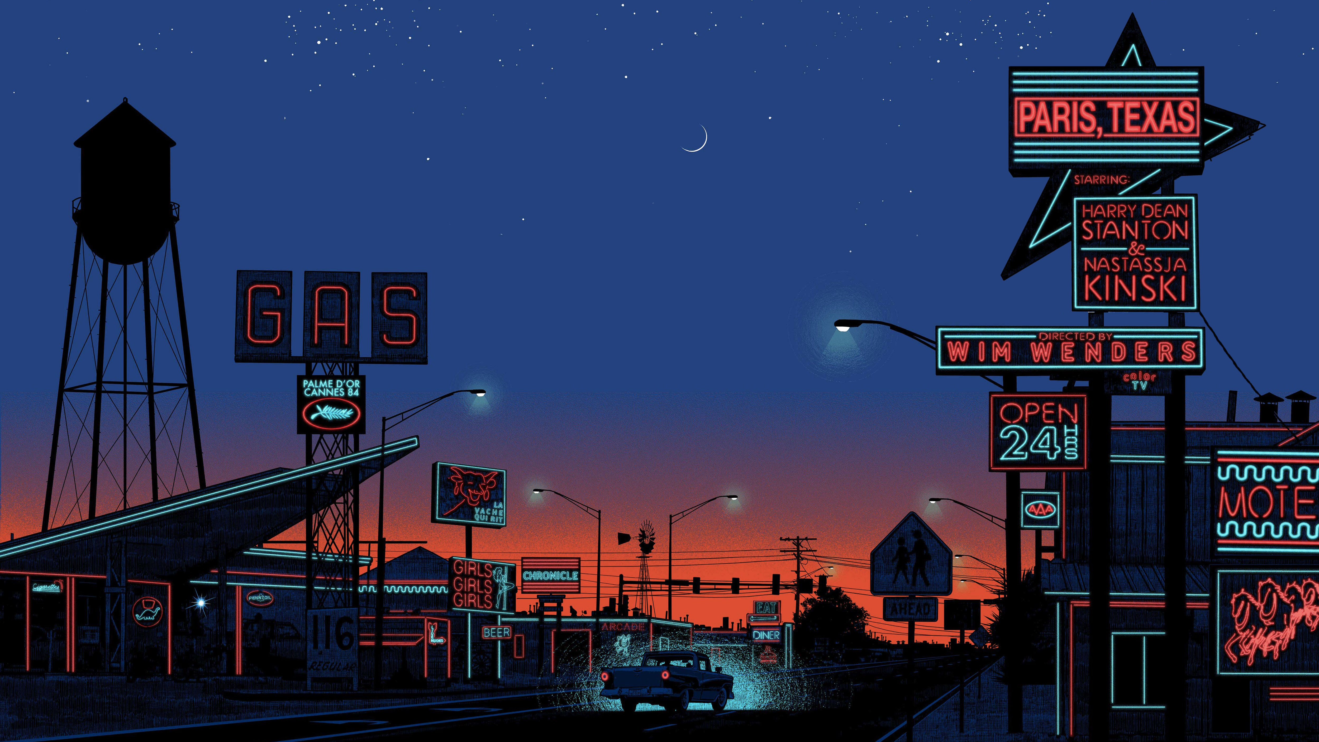 Paris, Texas Movie Poster HD Wallpaper