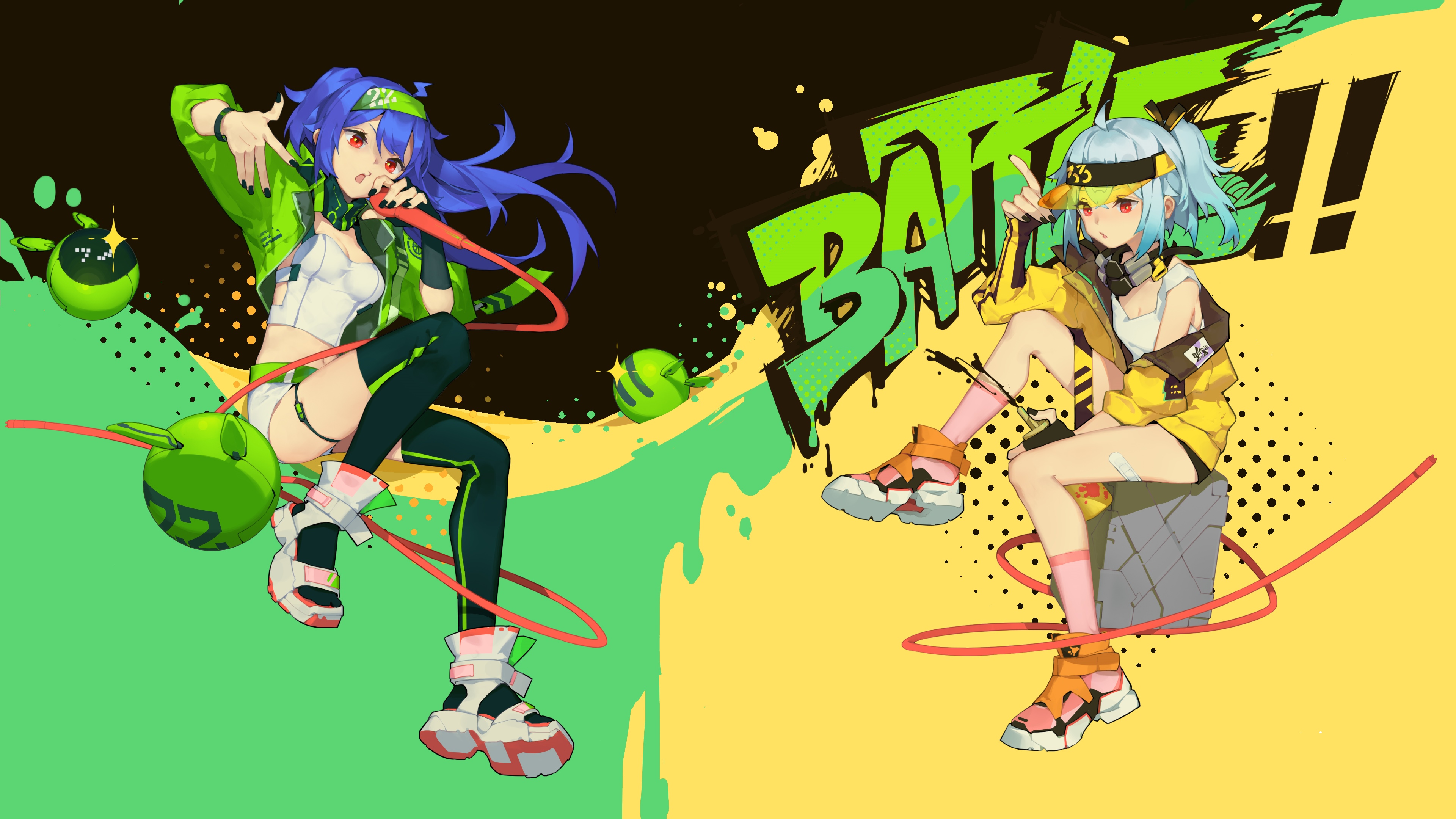 Bilibili 22 and 33 characters in battle HD Wallpaper