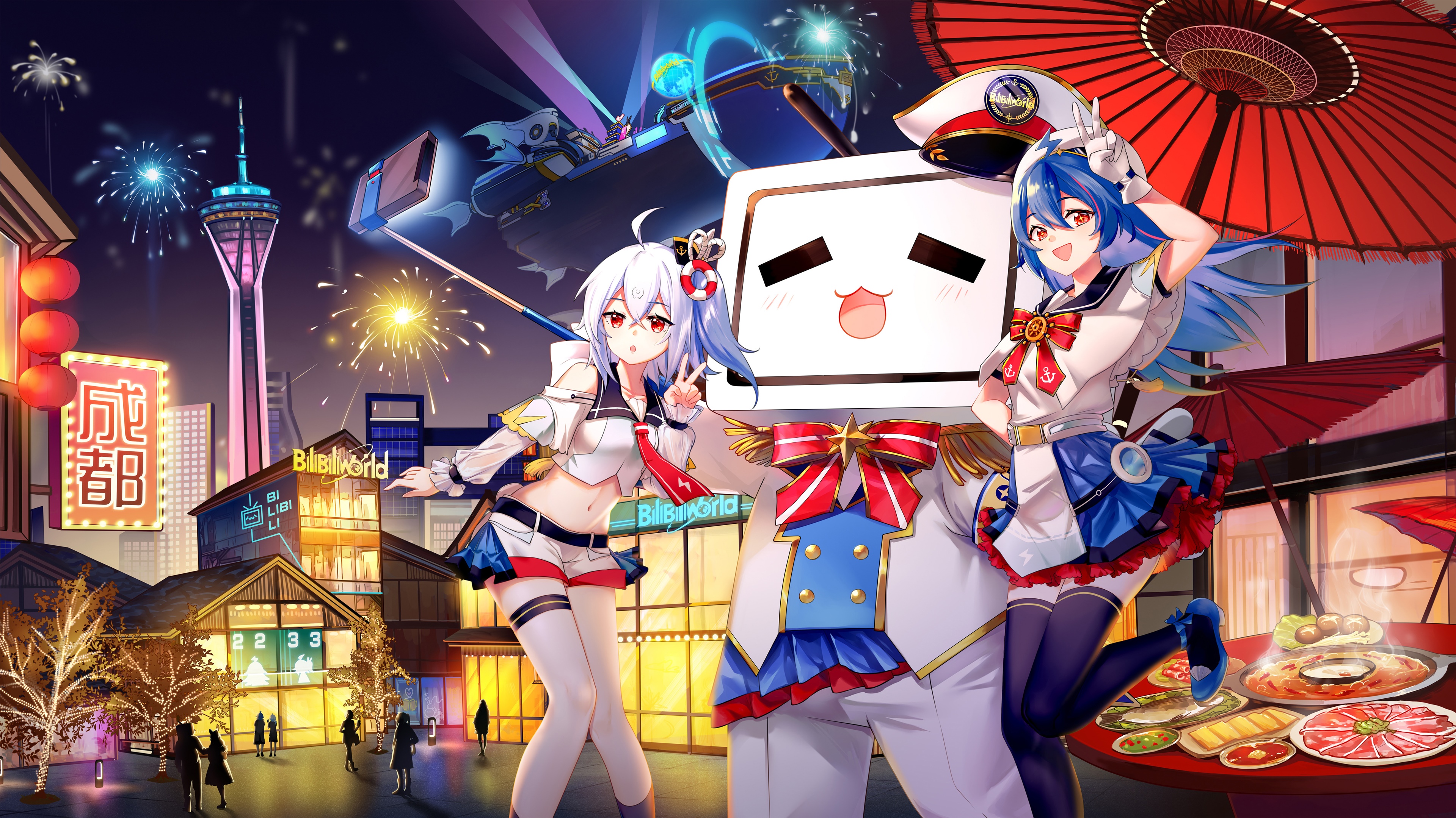 4K Bilibili 22 and 33 with Fireworks HD Wallpaper