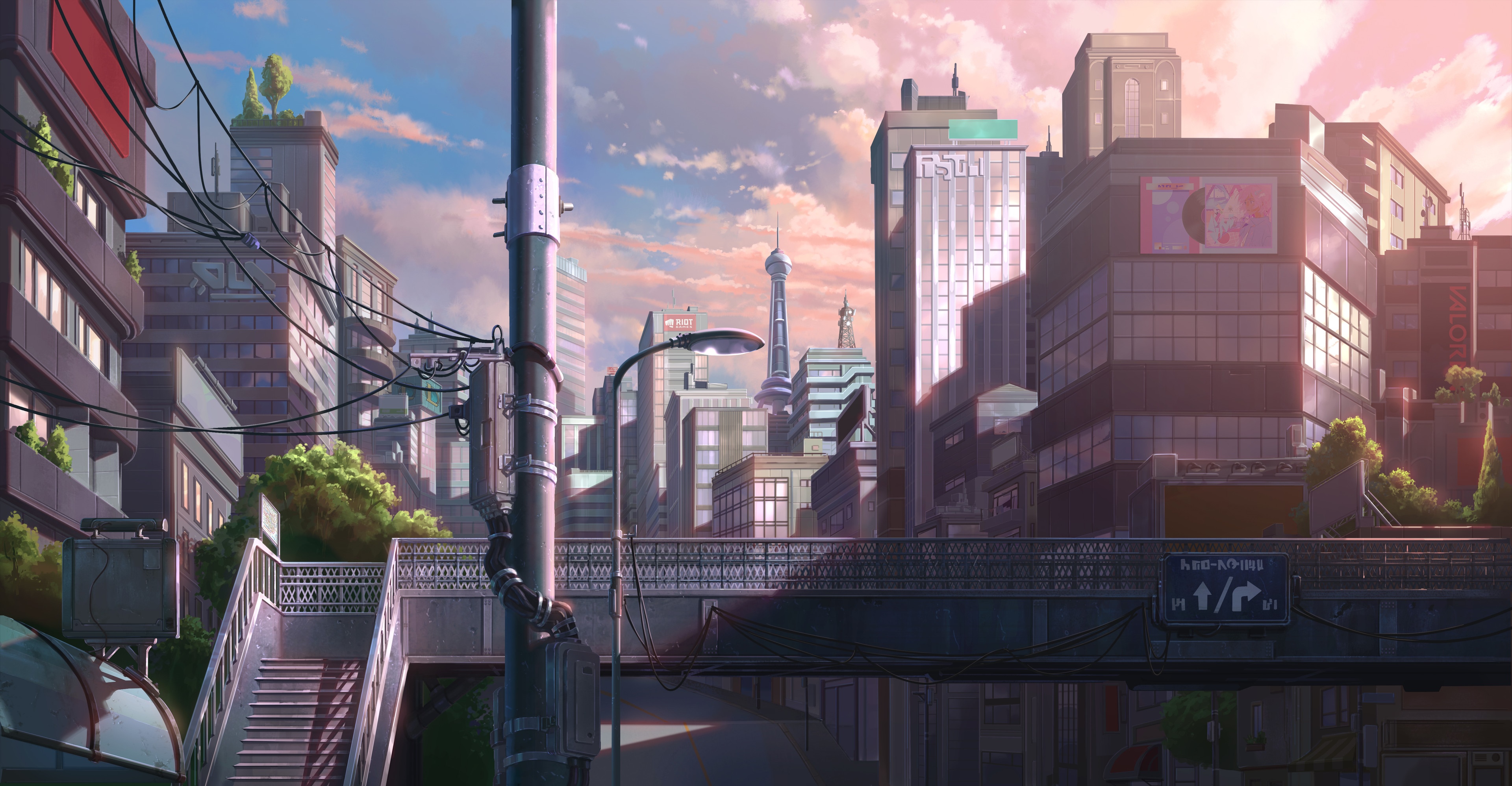 League of Legends Cityscape at Sunset HD Wallpaper