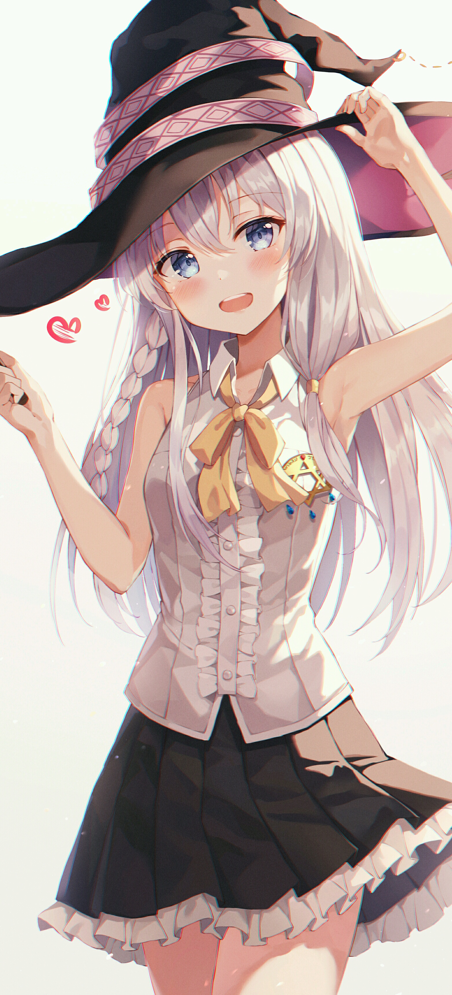 Elaina wearing a witch hat and skirt HD Phone Wallpaper
