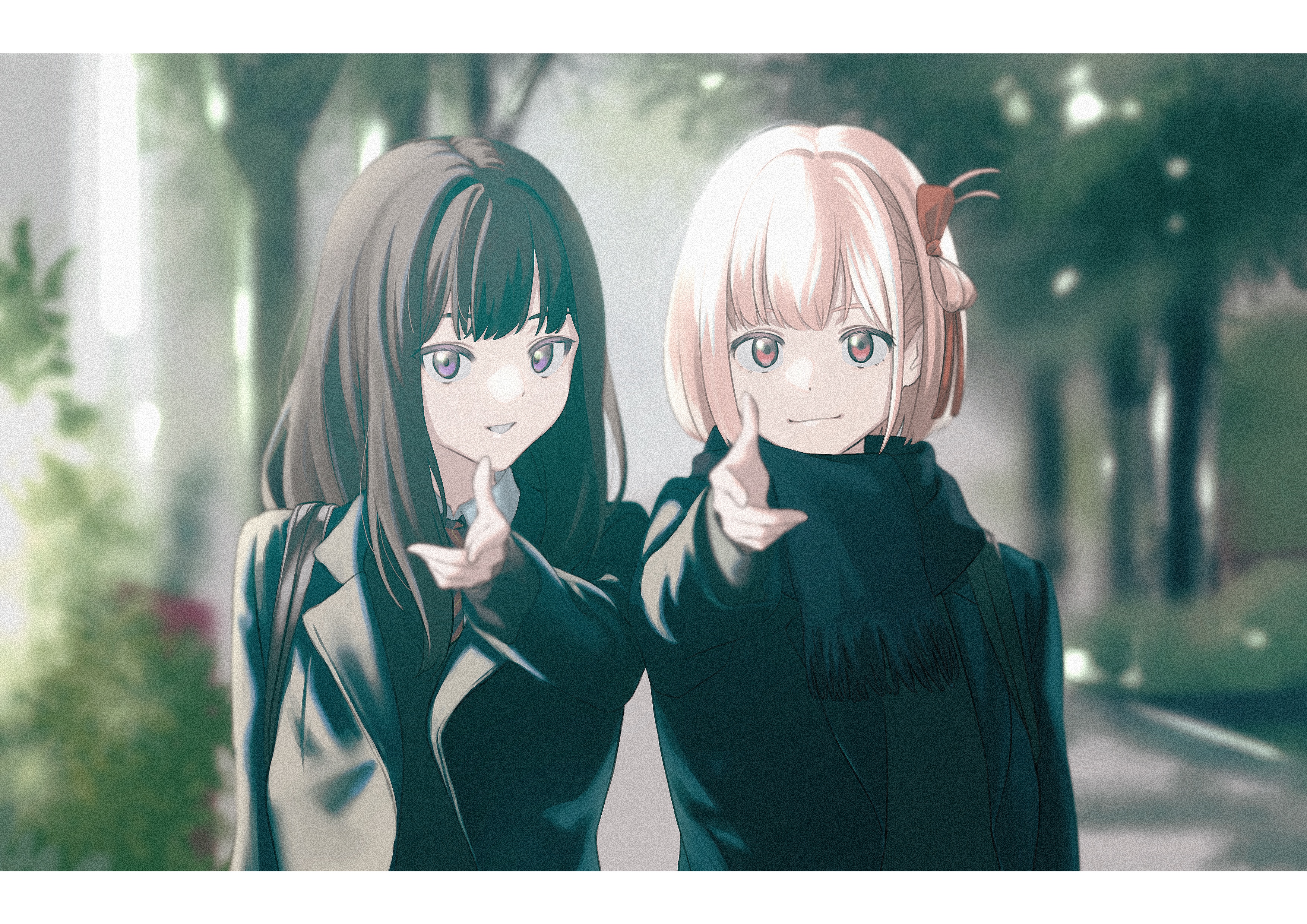 Nishikigi Chisato and Inoue Takina from Lycoris Recoil HD Wallpaper