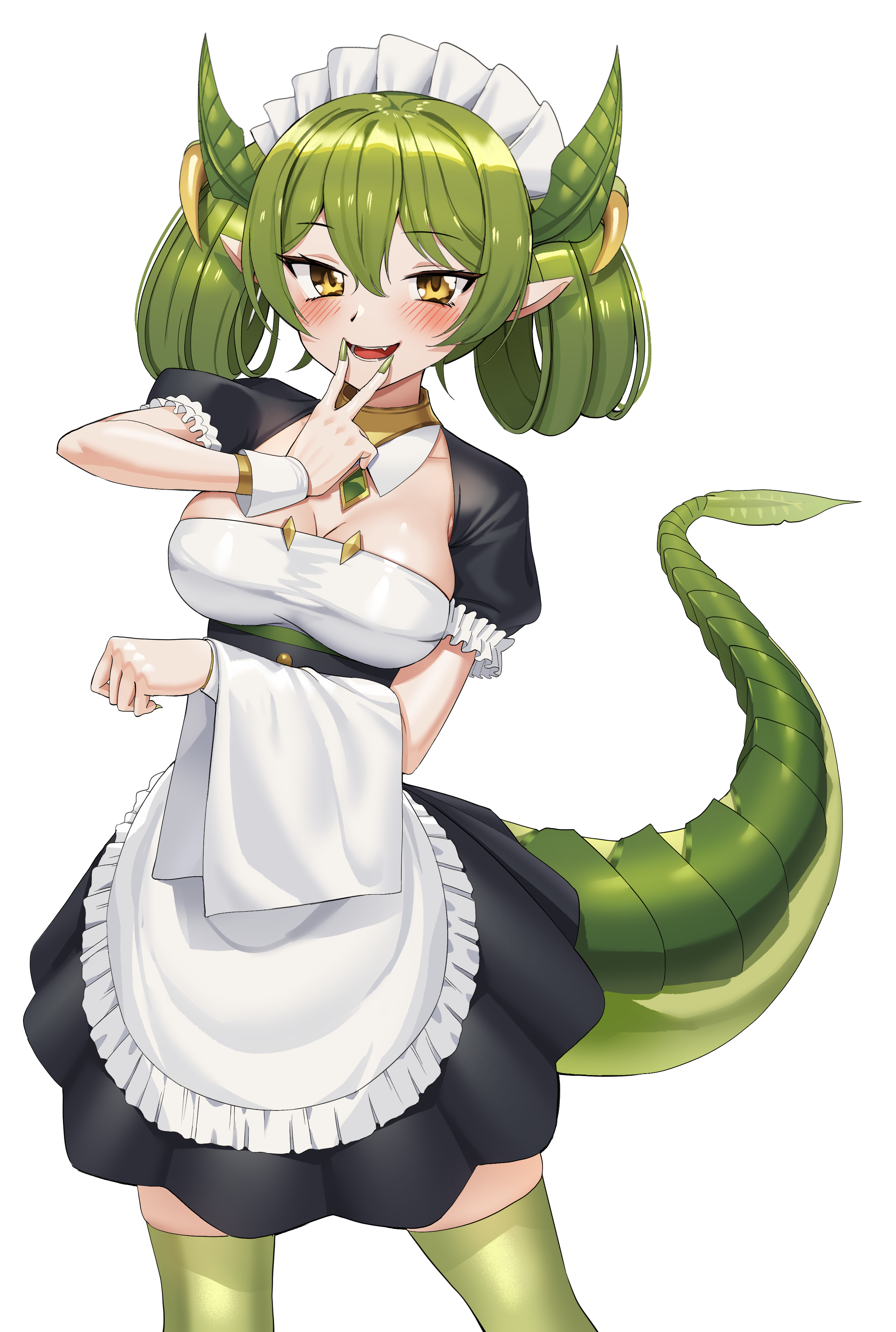 Parlor Dragonmaid in Maid Outfit HD Phone Wallpaper