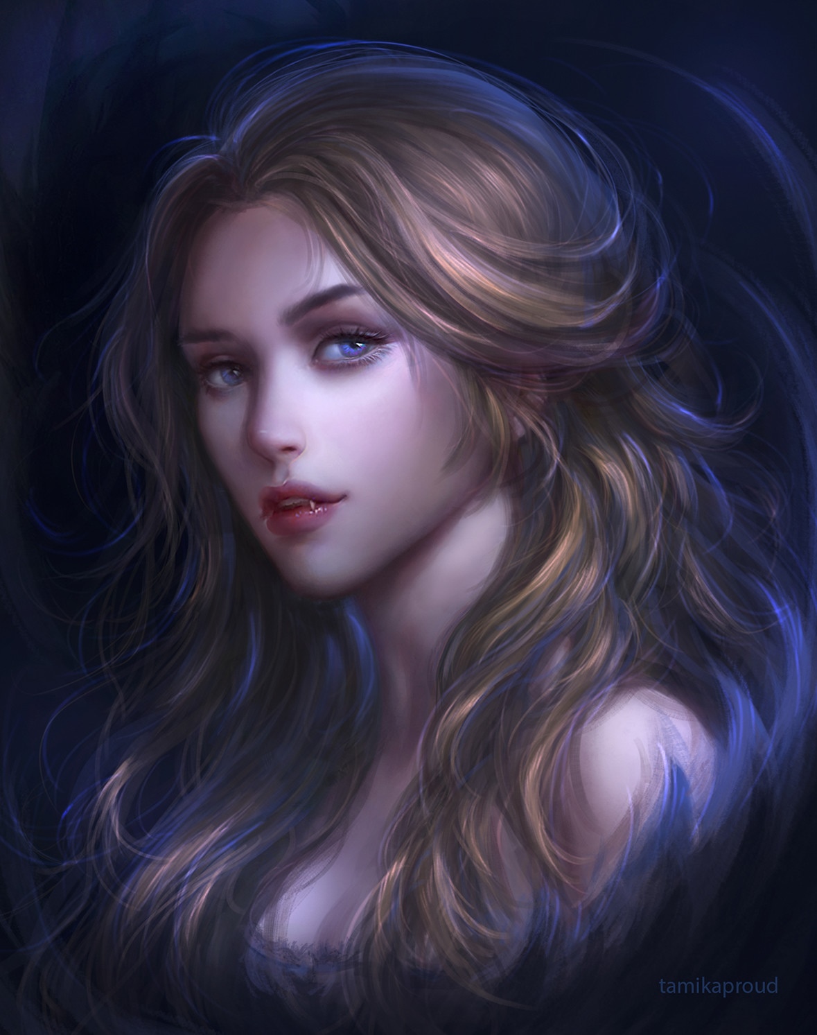 Fantasy girl with blonde hair HD Phone Wallpaper