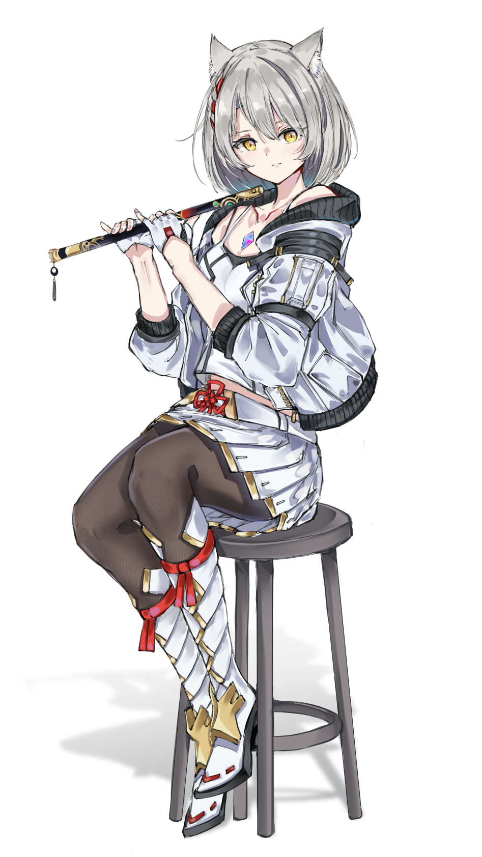 Mio from Xenoblade Chronicles 3 playing a flute HD Phone Wallpaper