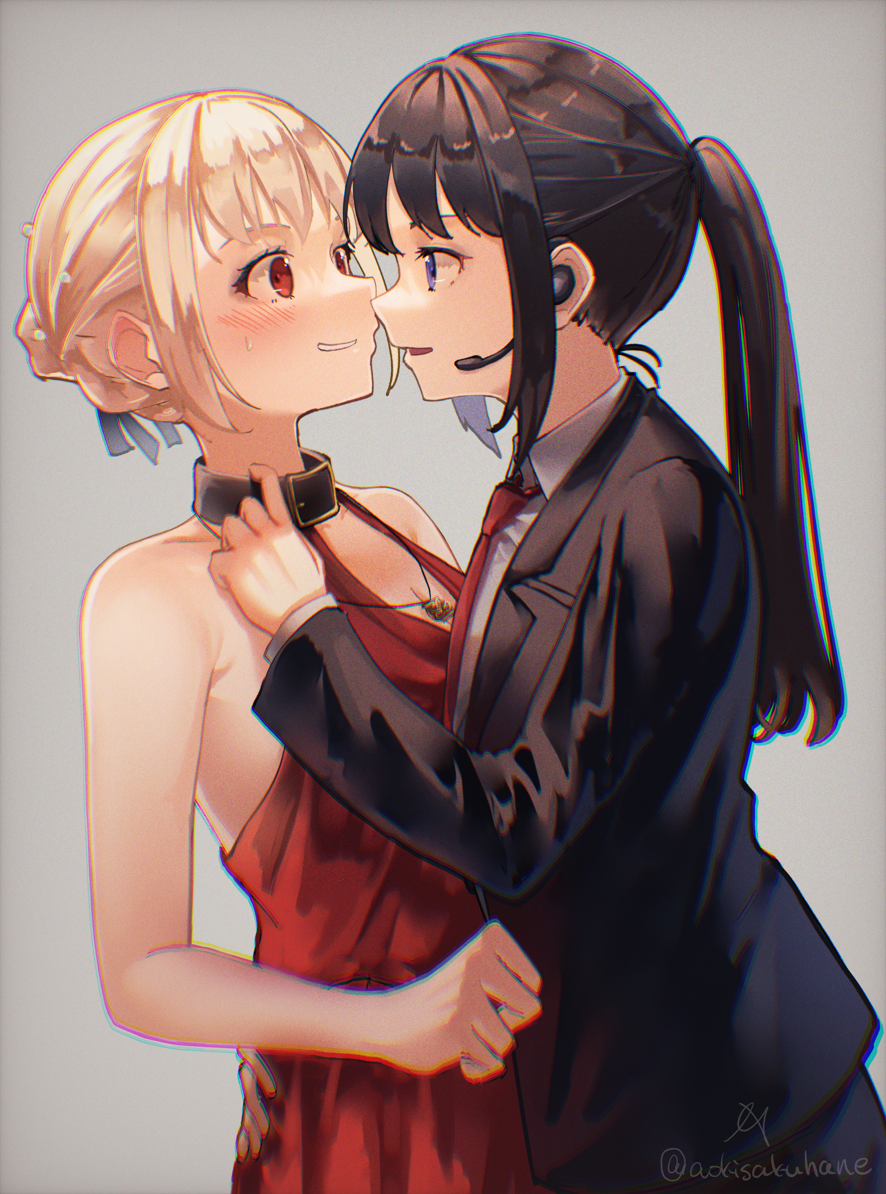 Lycoris Recoil fan art of Chisato and Takina HD Phone Wallpaper