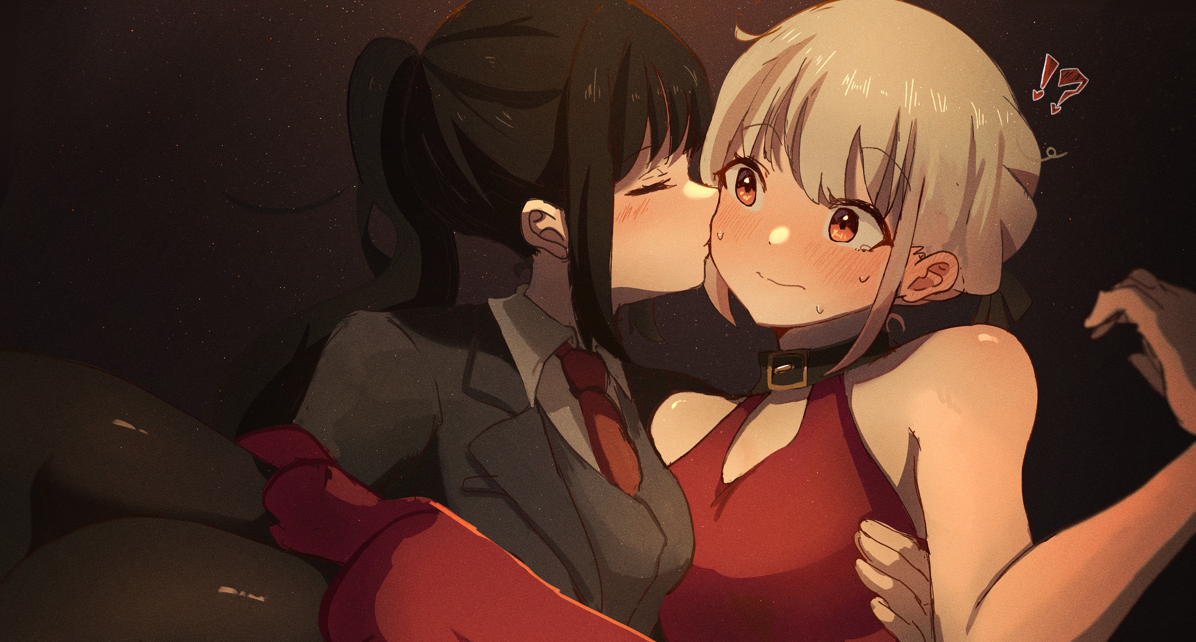 4K fan art of Inoue Takina and Nishikigi Chisato from Lycoris Recoil HD Wallpaper