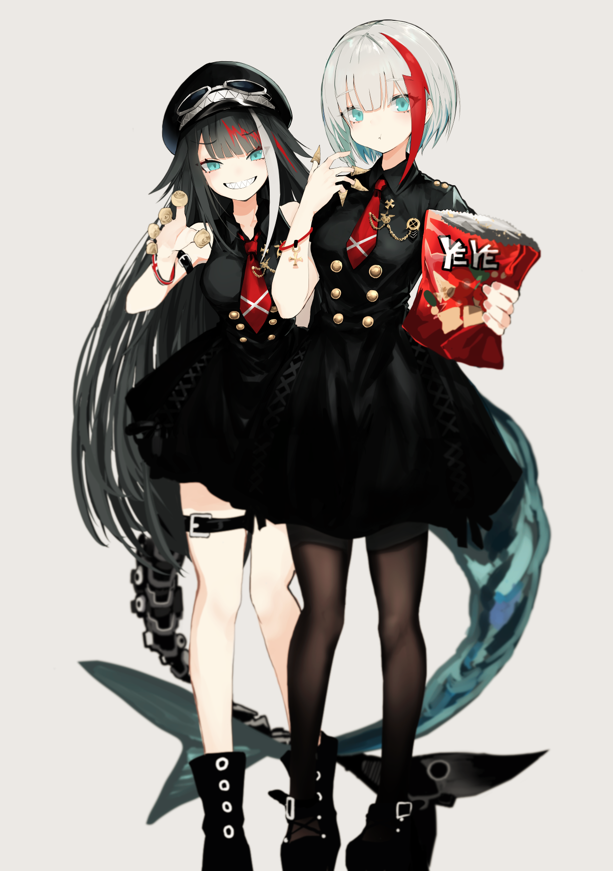Azur Lane: Admiral Graf Spee and Narue with chips HD Phone Wallpaper