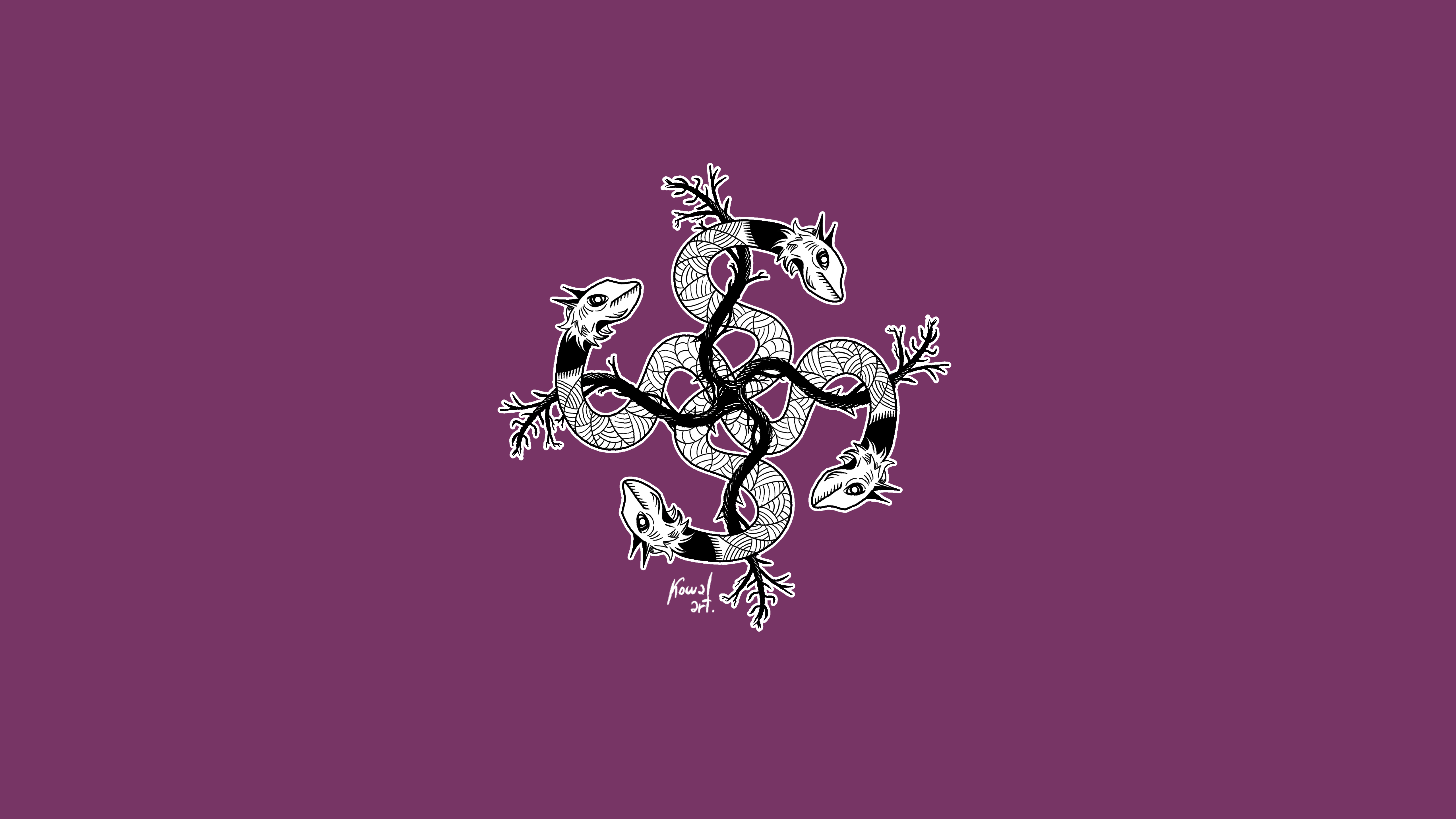 KowalArt 4K Snake Tattoo HD Wallpaper