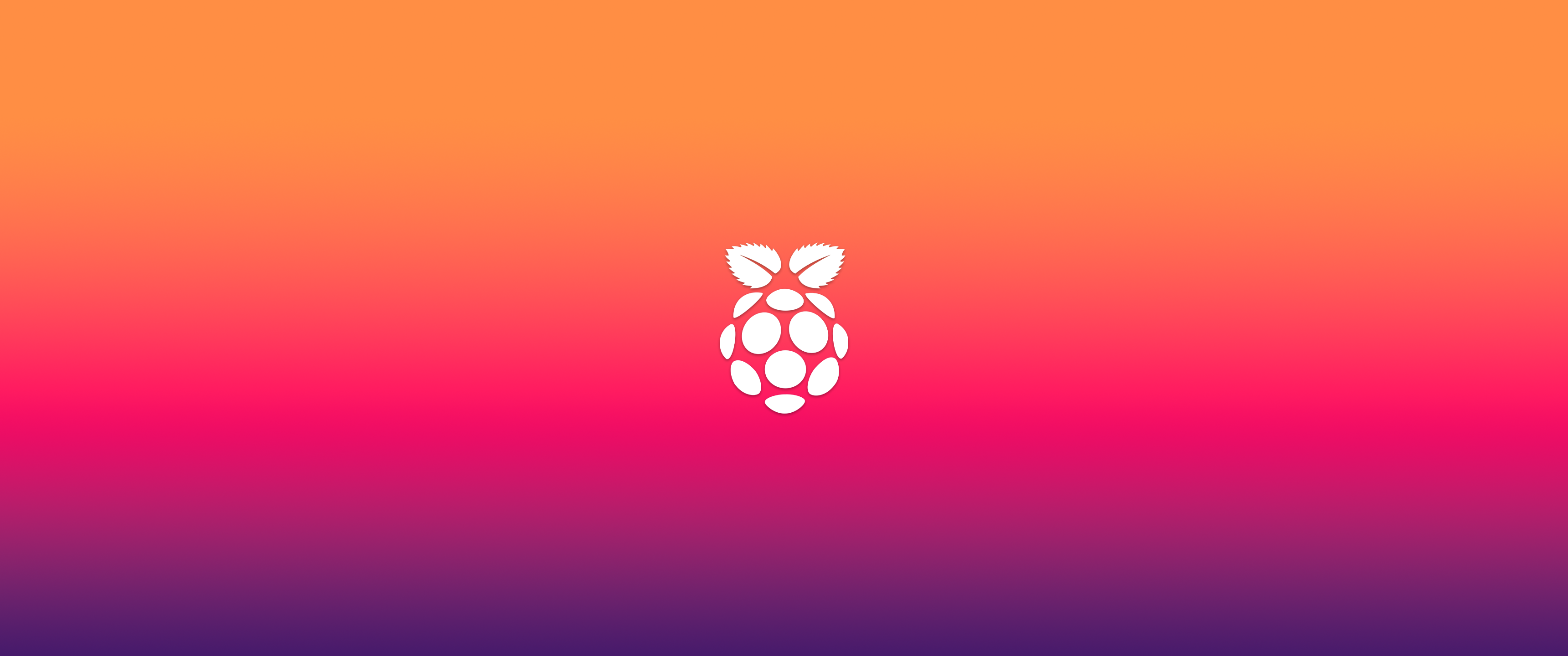Raspberry Pi logo on a gradient background HD Wallpaper