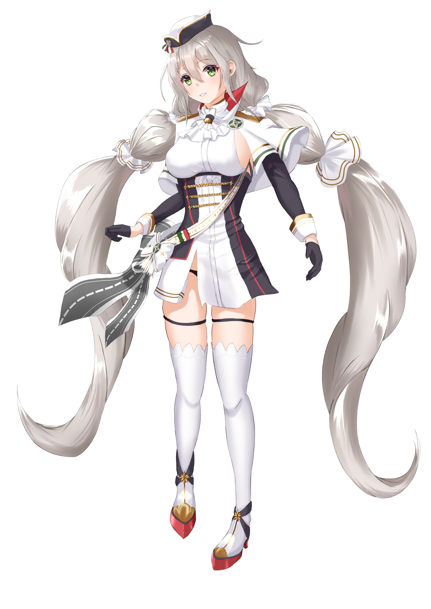 Azur Lane Aquila fan art with silver hair HD Phone Wallpaper