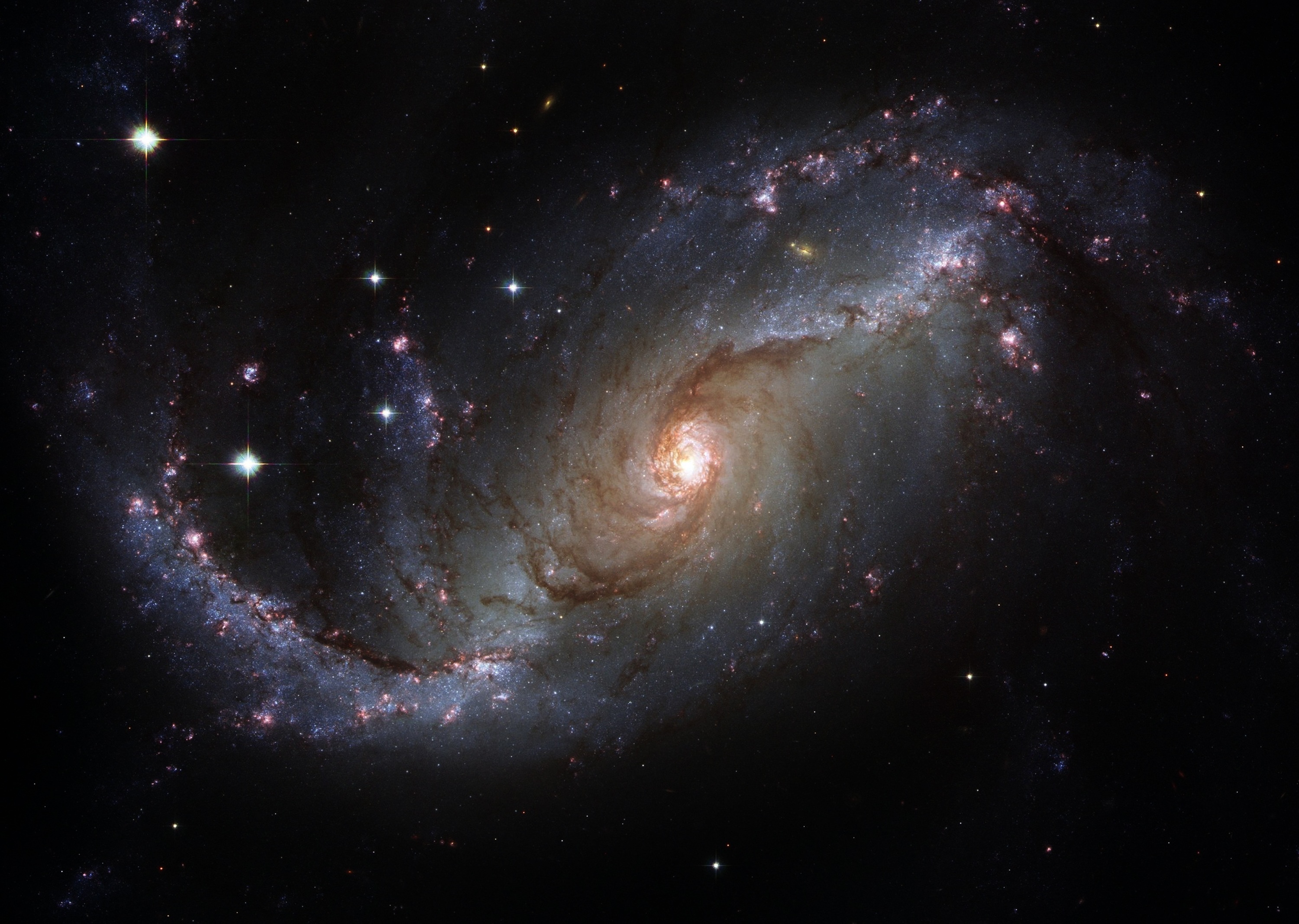 Spiral Galaxy in Deep Space HD Wallpaper