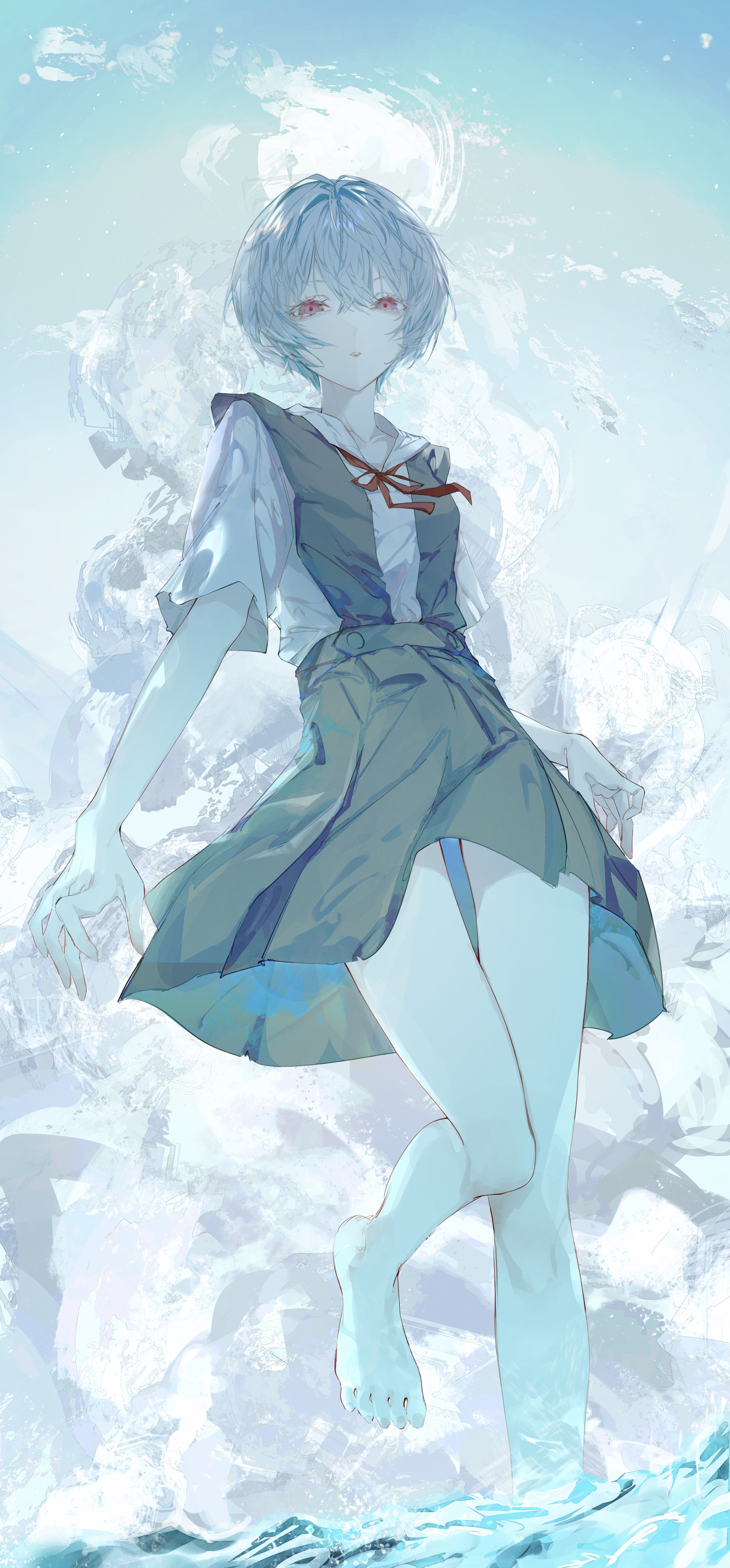 Ayanami Rei from Neon Genesis Evangelion HD Phone Wallpaper