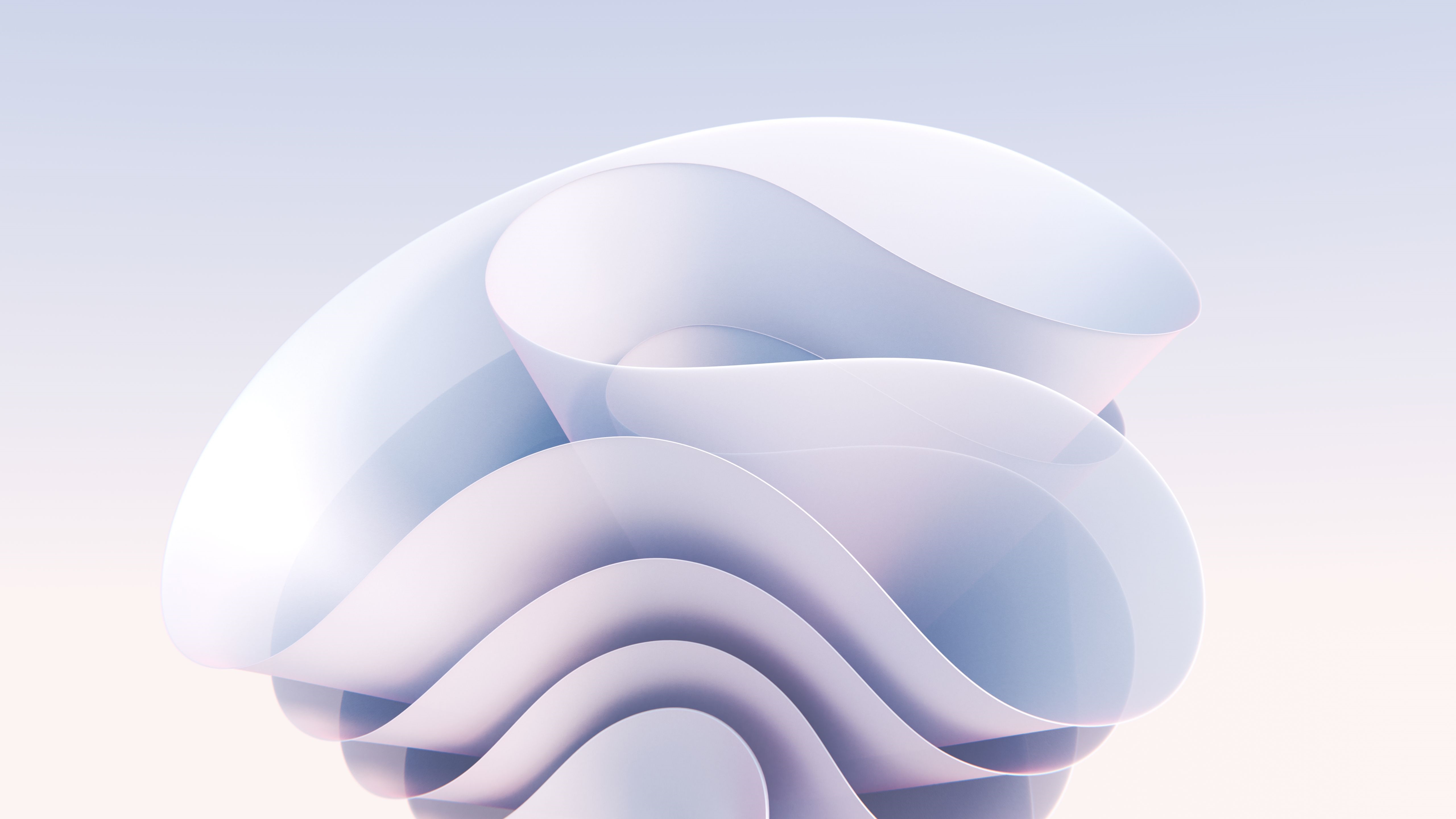 Windows 11 4K abstract flowing shapes HD Wallpaper