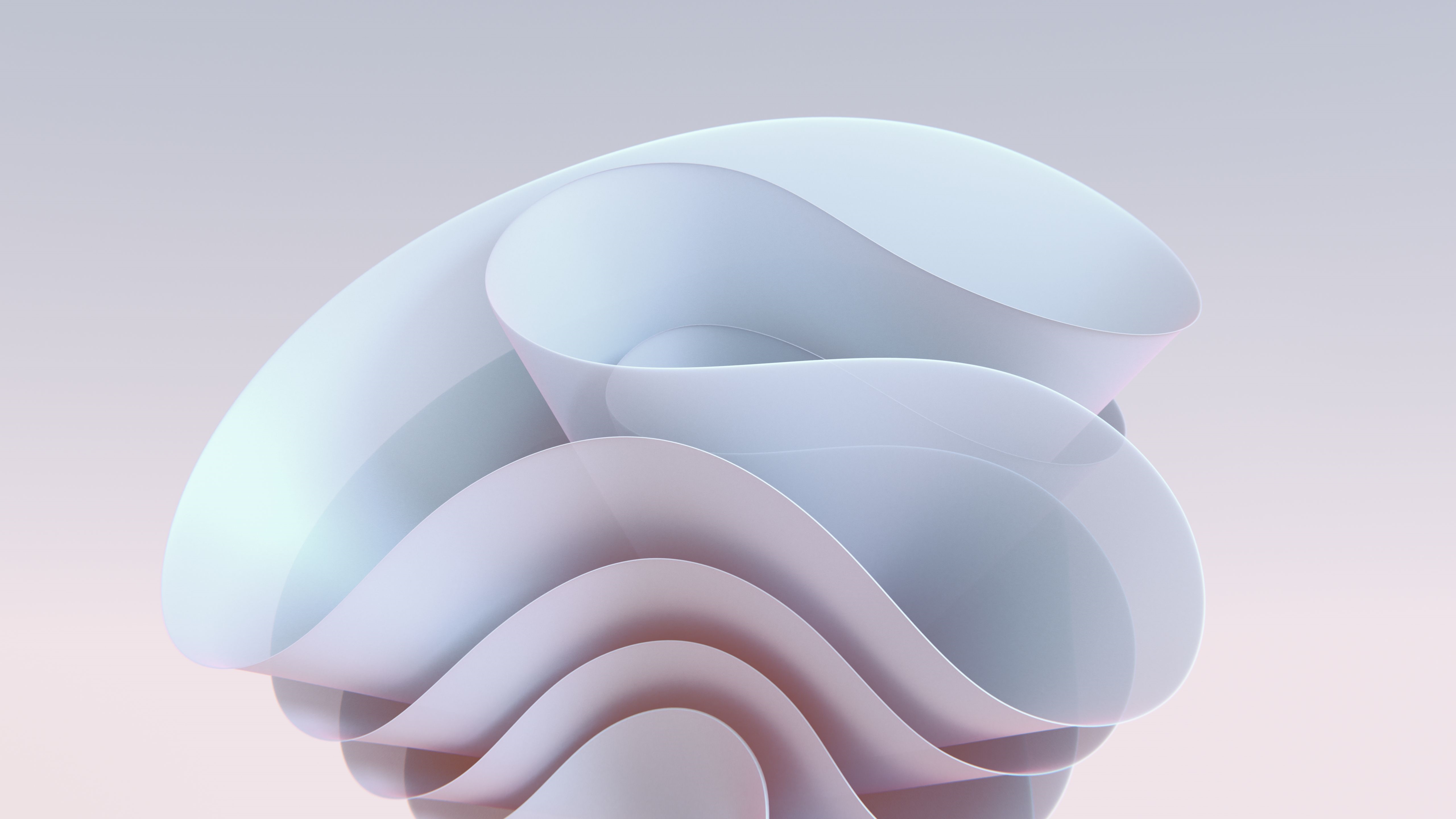 Windows 11 4K abstract flowing shapes HD Wallpaper