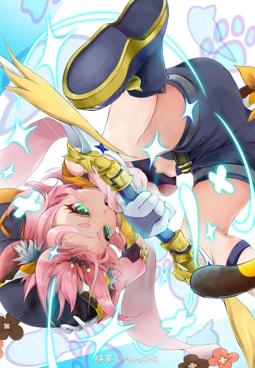Diona from Genshin Impact with pink hair and green eyes HD Phone Wallpaper