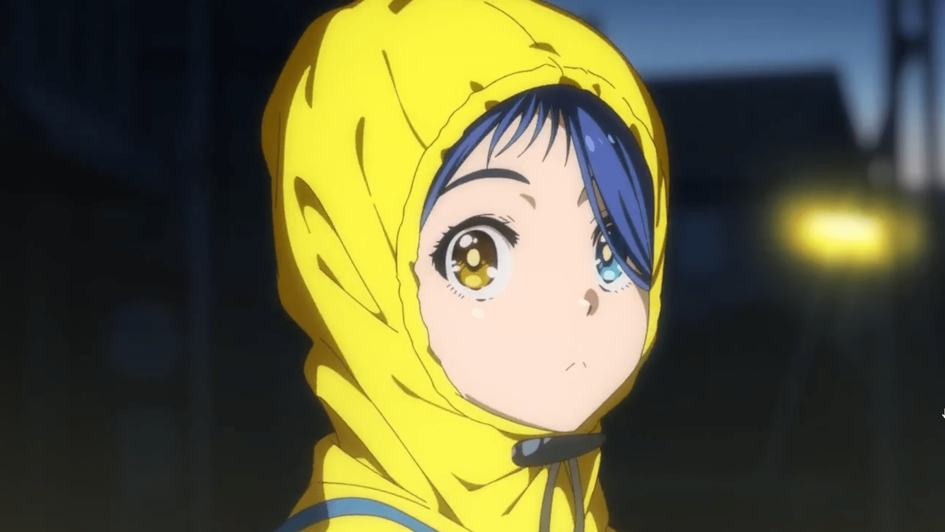 Ai Ohto in a yellow raincoat HD Wallpaper