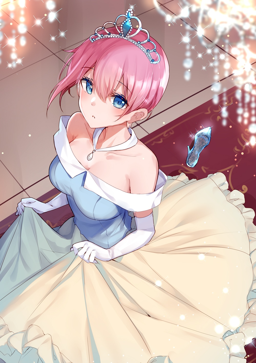 Ichika Nakano in a Ball Gown with a Tiara HD Phone Wallpaper