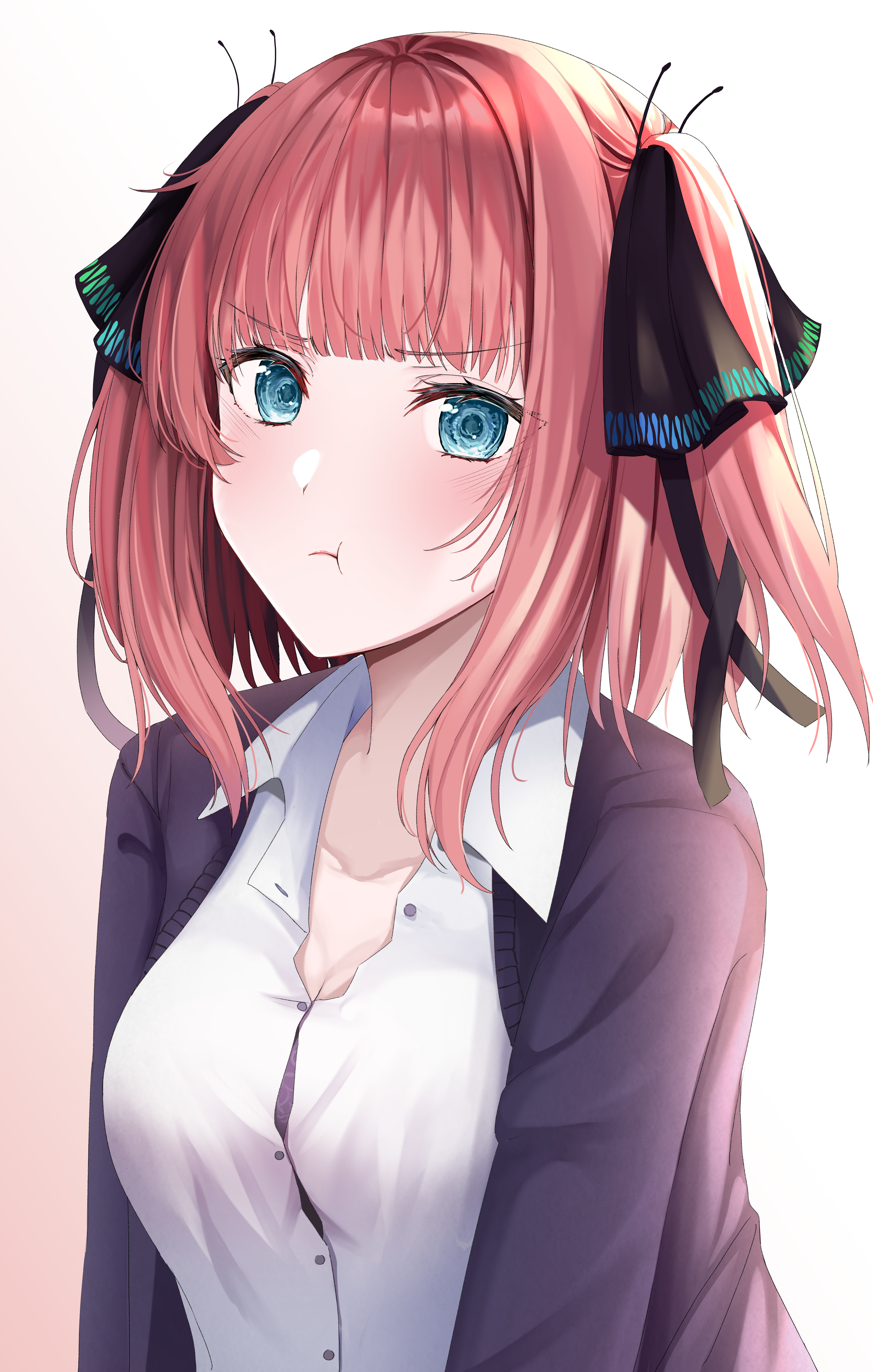 4K fan art of Nakano Nino from 5-toubun no Hanayome HD Phone Wallpaper