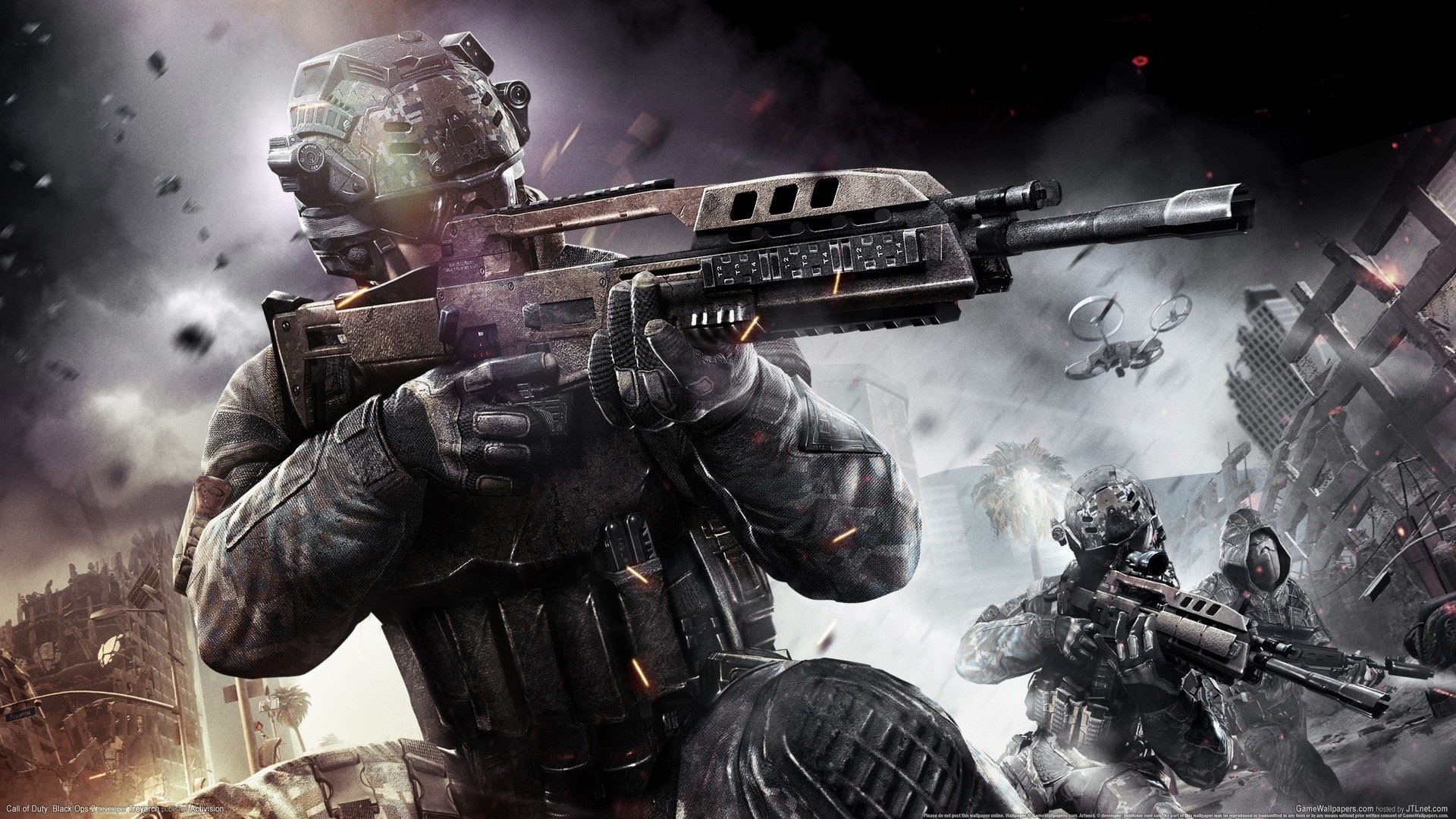 Call of Duty: Black Ops II soldiers in combat HD Wallpaper
