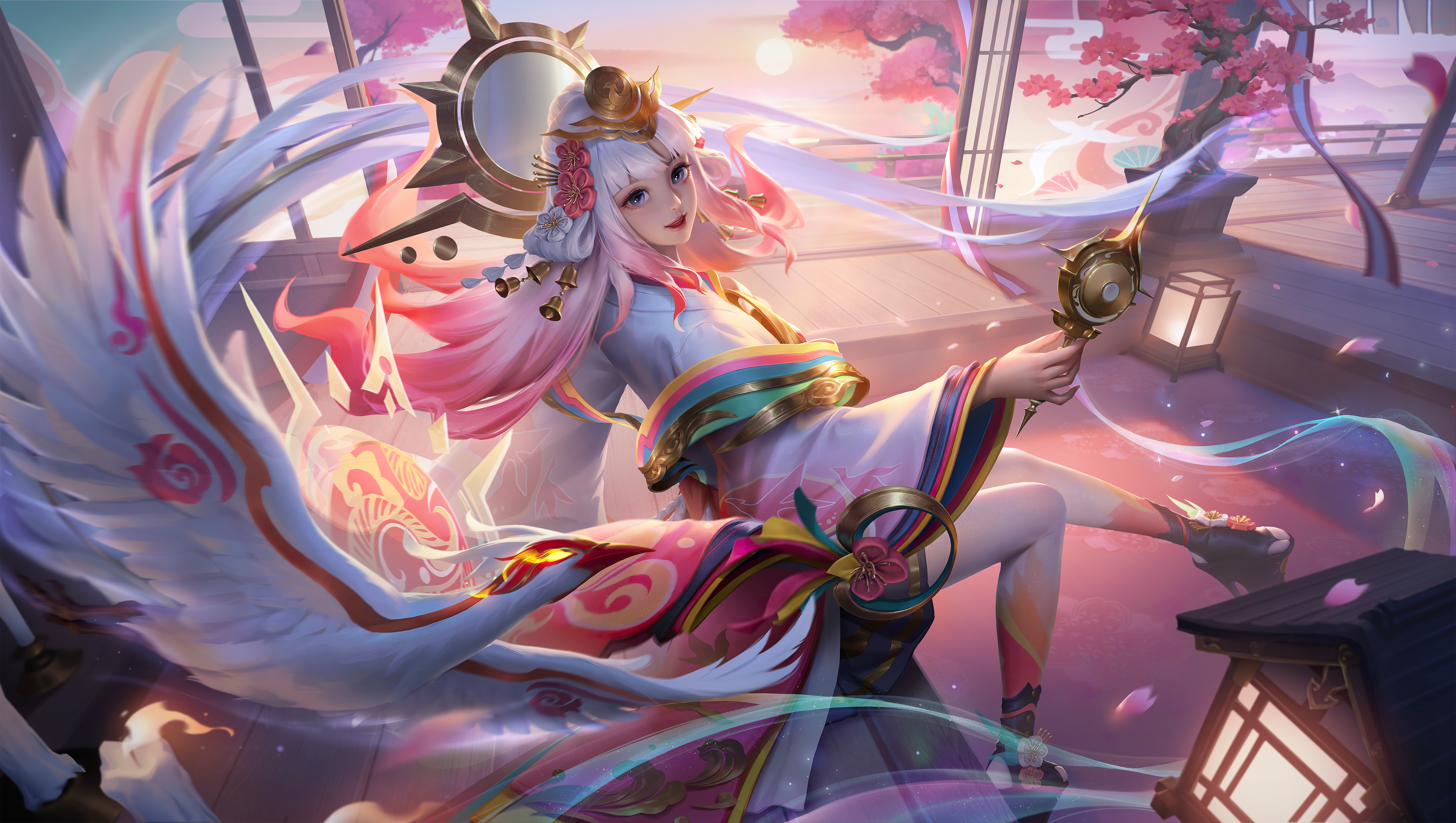 Honor of Kings Fantasy Art of a Woman with Pink Hair HD Wallpaper