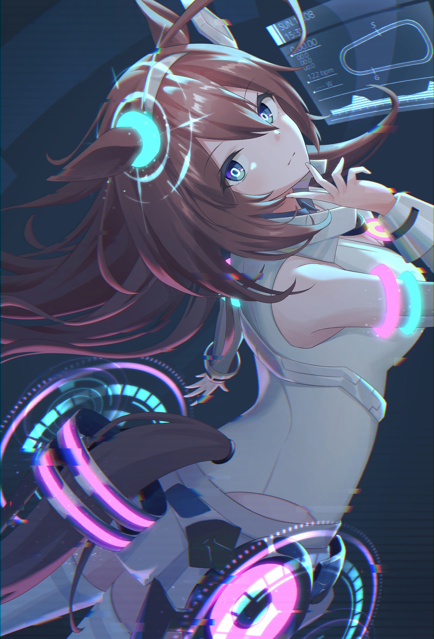 Uma Musume Pretty Derby Anime Girl with Headphones HD Phone Wallpaper