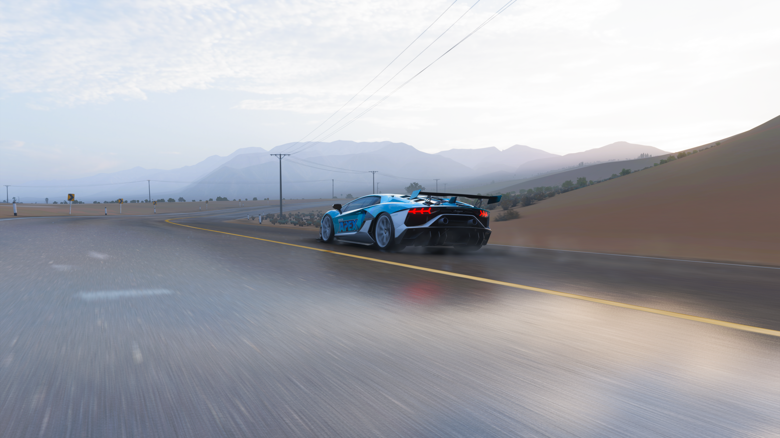 Forza Horizon 5: Lamborghini Aventador on a Desert Road HD Wallpaper