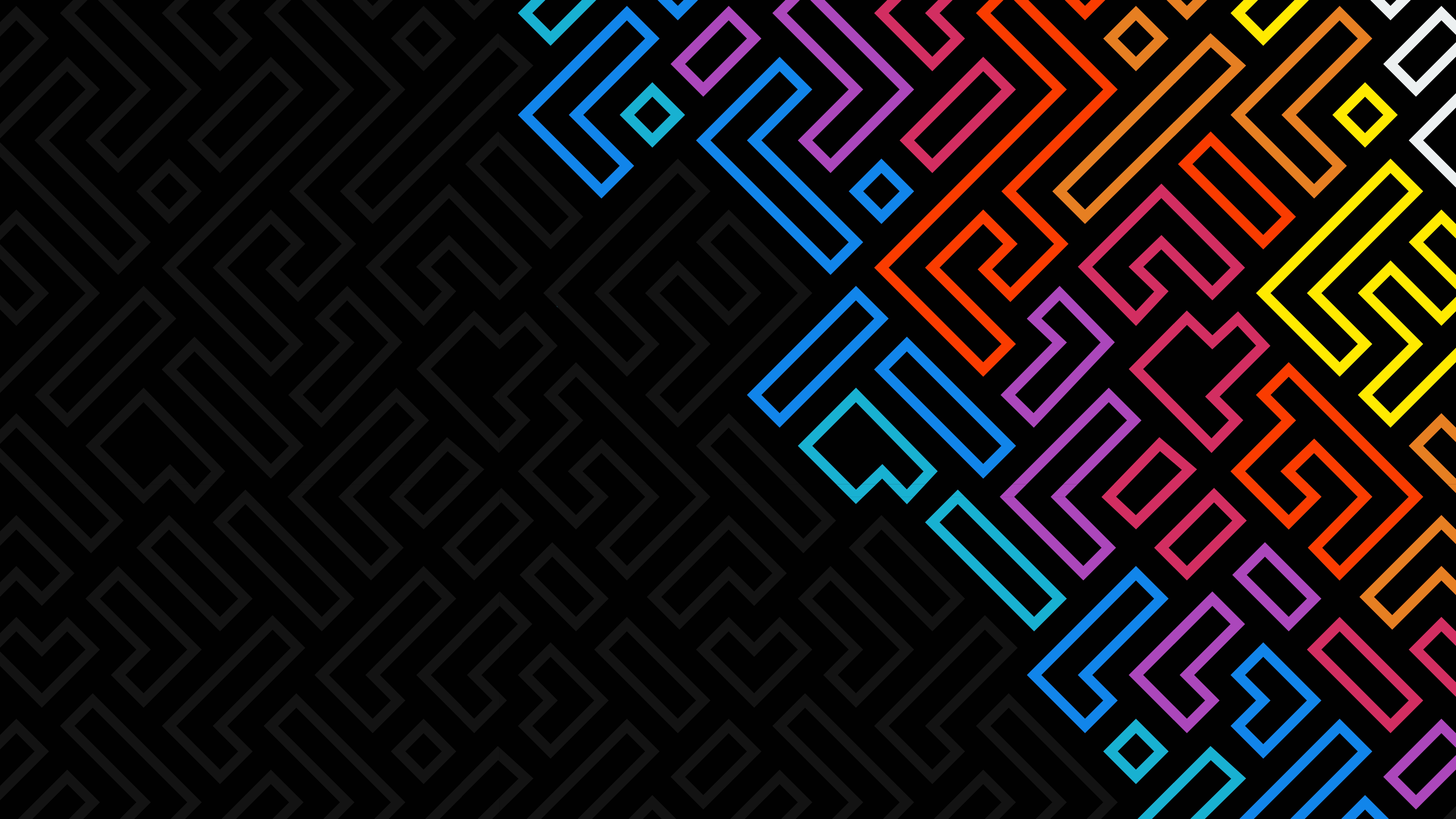 Colorful Abstract Maze Pattern 4K HD Wallpaper