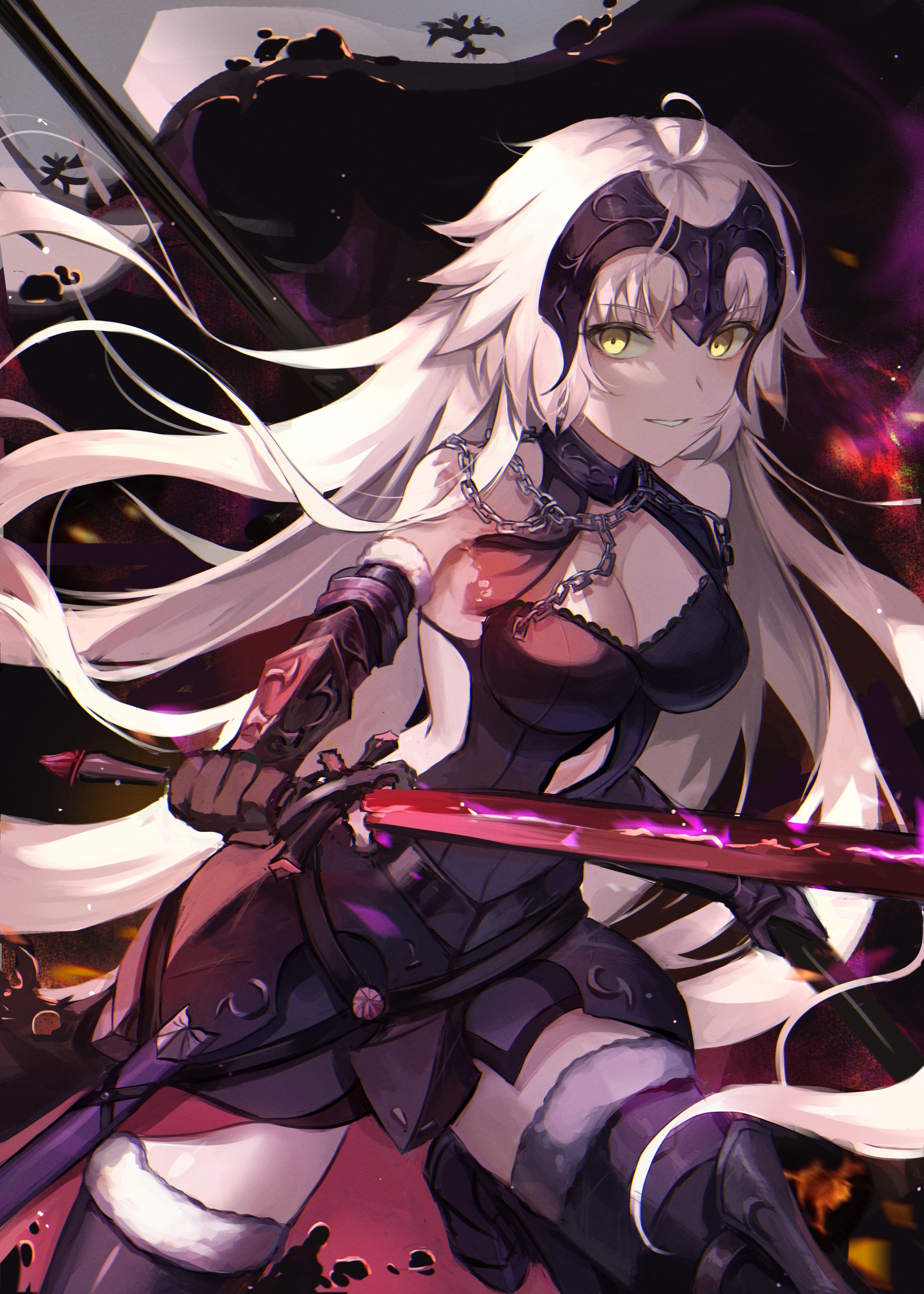 Jeanne d'Arc Alter from Fate/Grand Order HD Phone Wallpaper